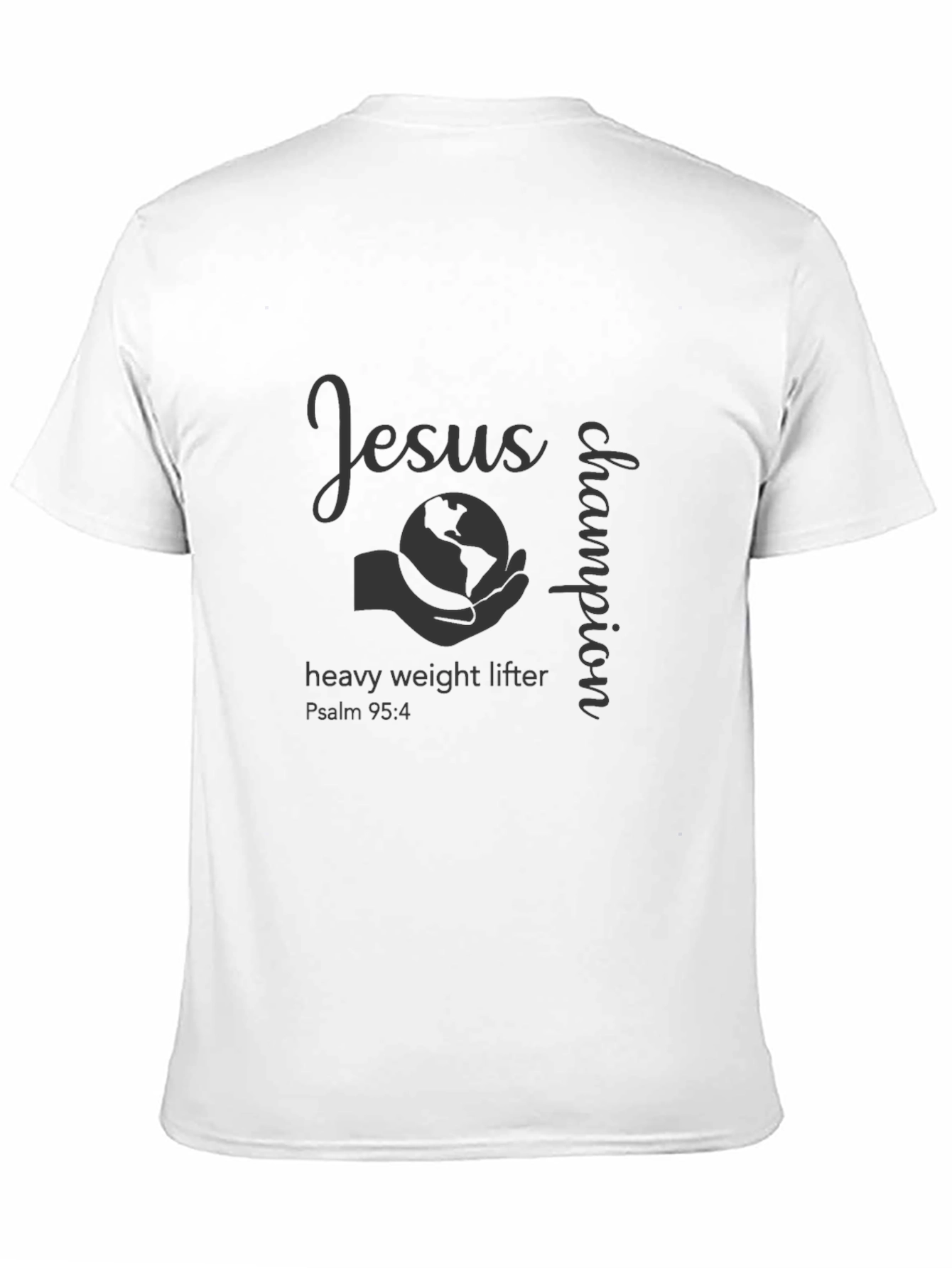 Jesus Champion Heavy Weight Lifter T-Shirt