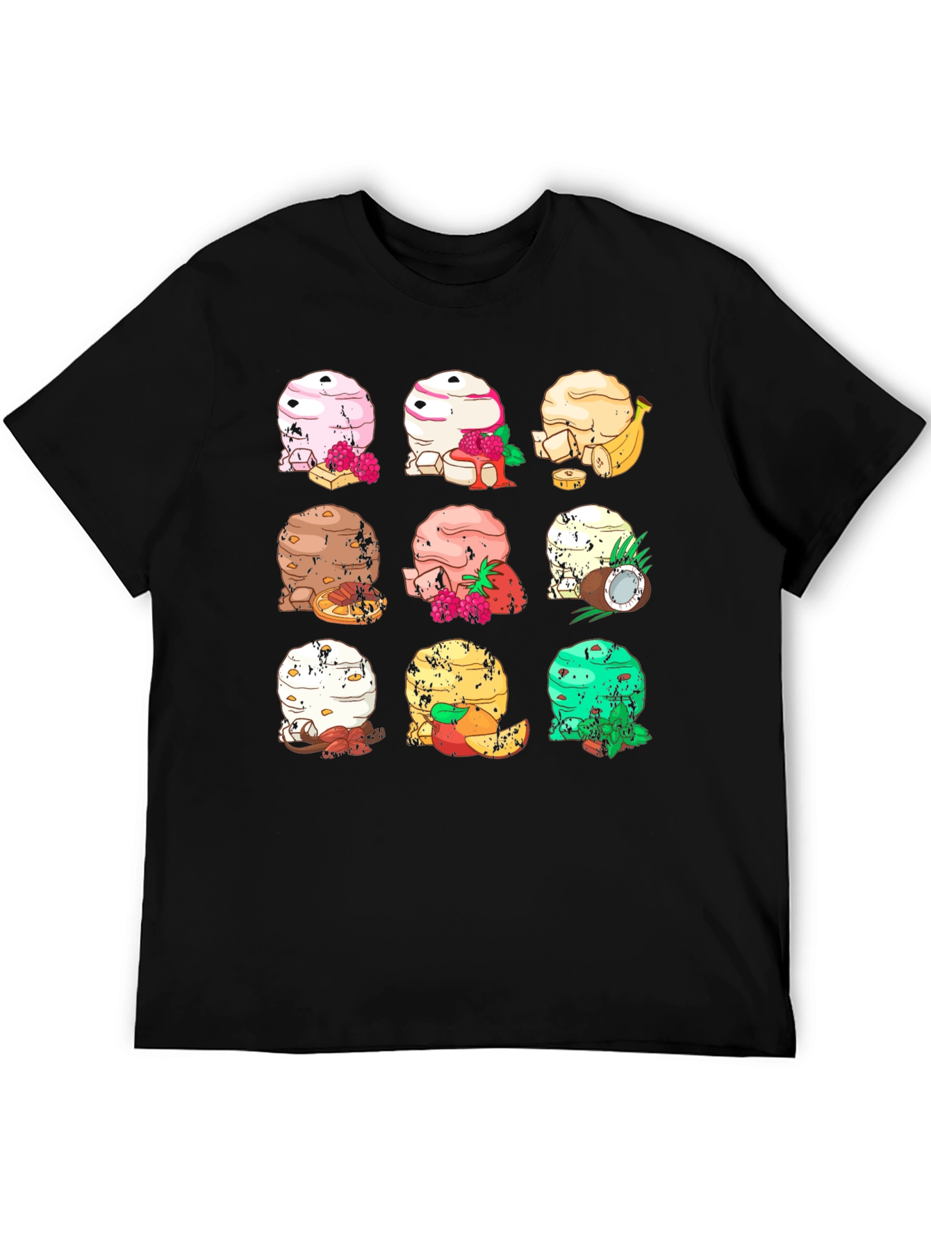 Ice Cream Flavors Graphic T-Shirt