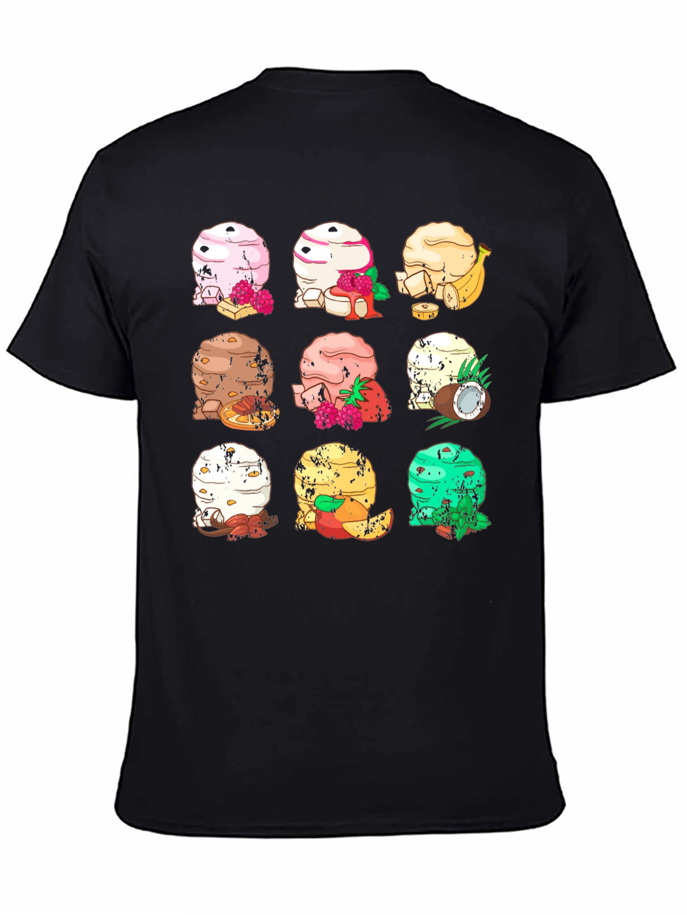 Ice Cream Flavors Graphic T-Shirt