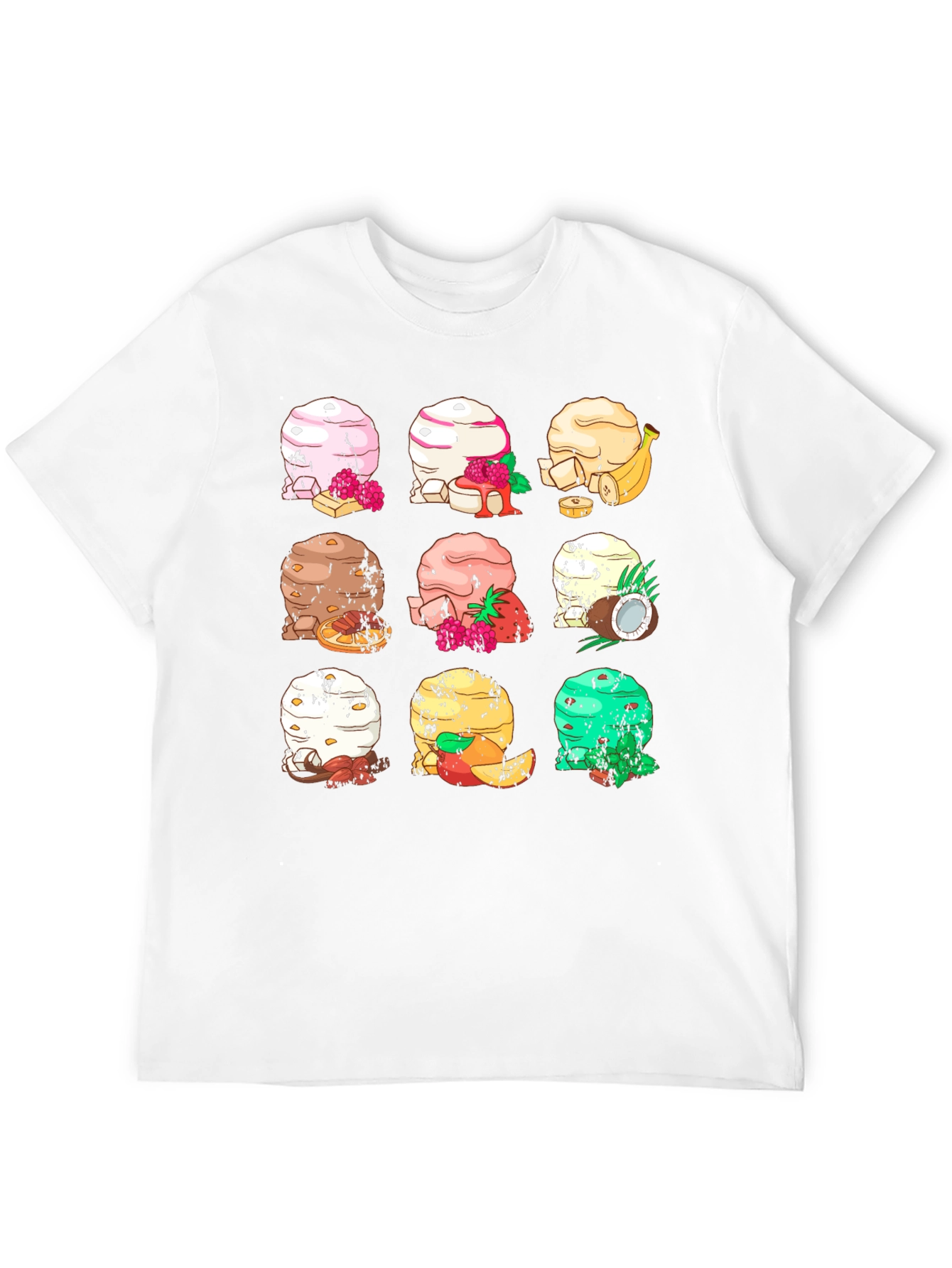 Ice Cream Flavors Graphic T-Shirt