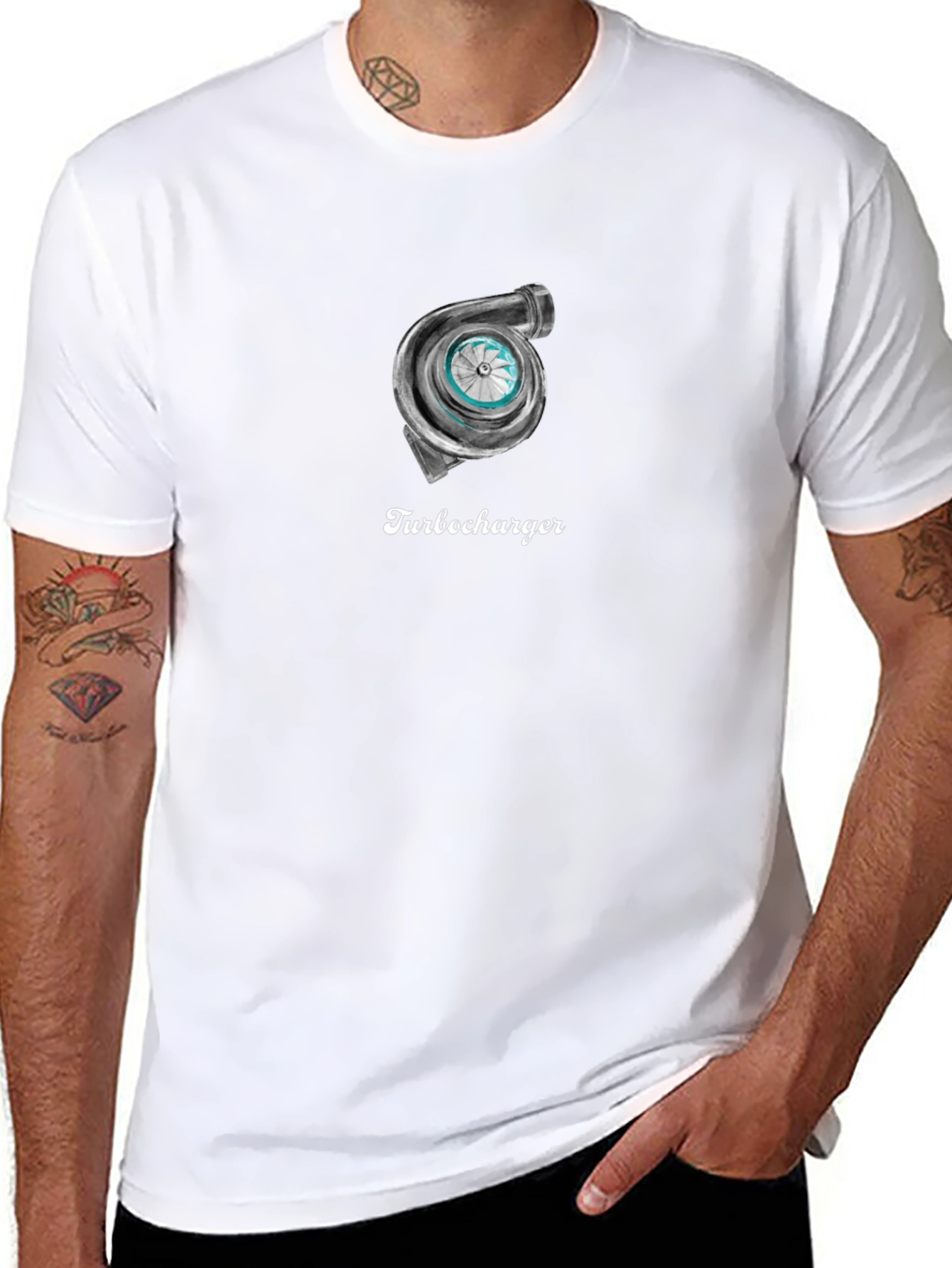 Turbocharger Graphic Tee - Car Enthusiast Design