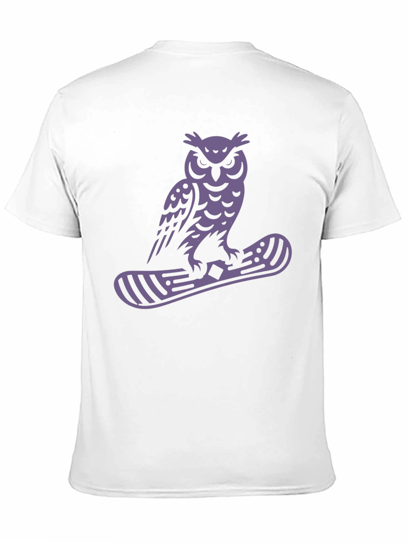 Owl Snowboard Graphic Tee - Black Cotton Blend