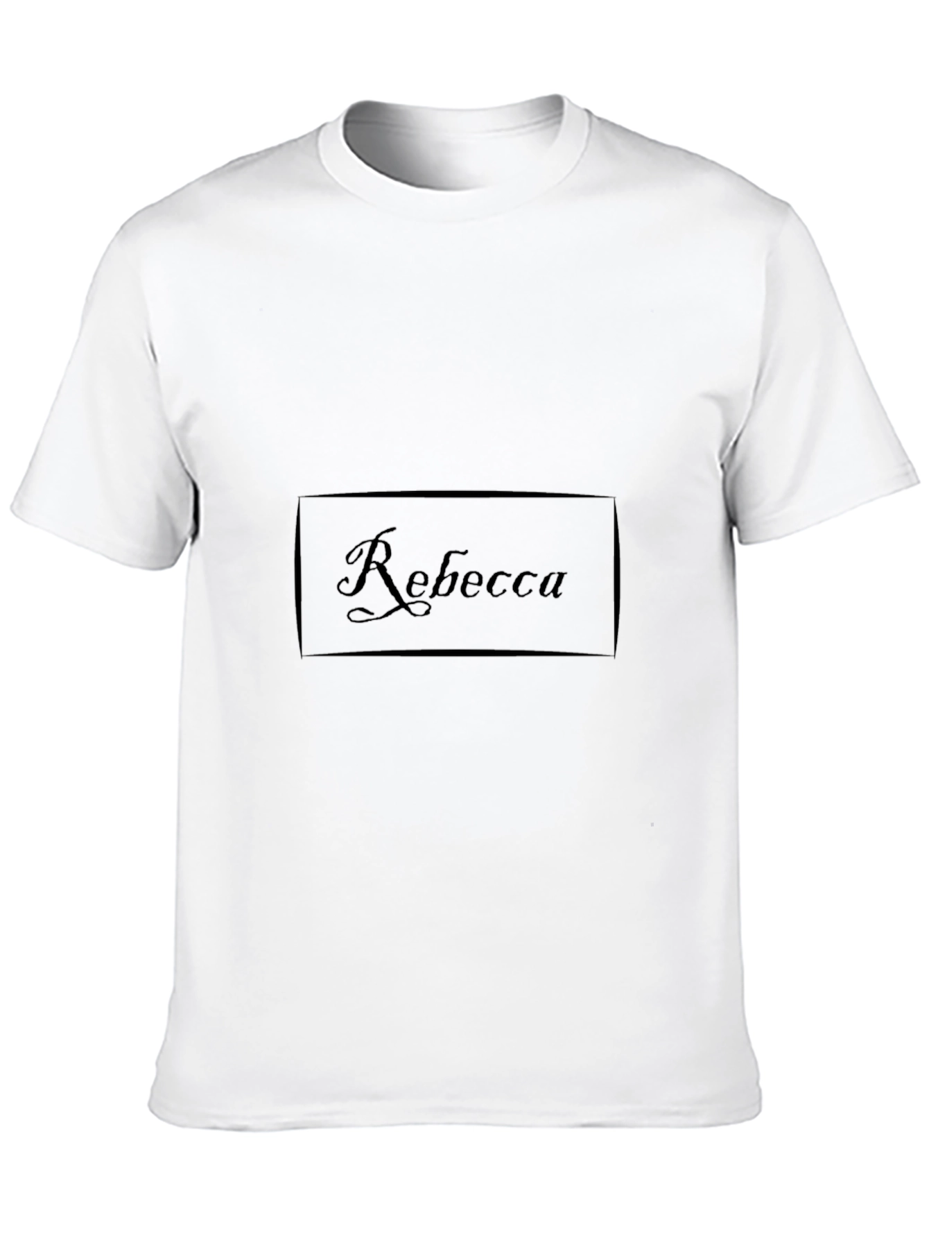 Personalized Rebecca Tee - Classic Black Soft Cotton
