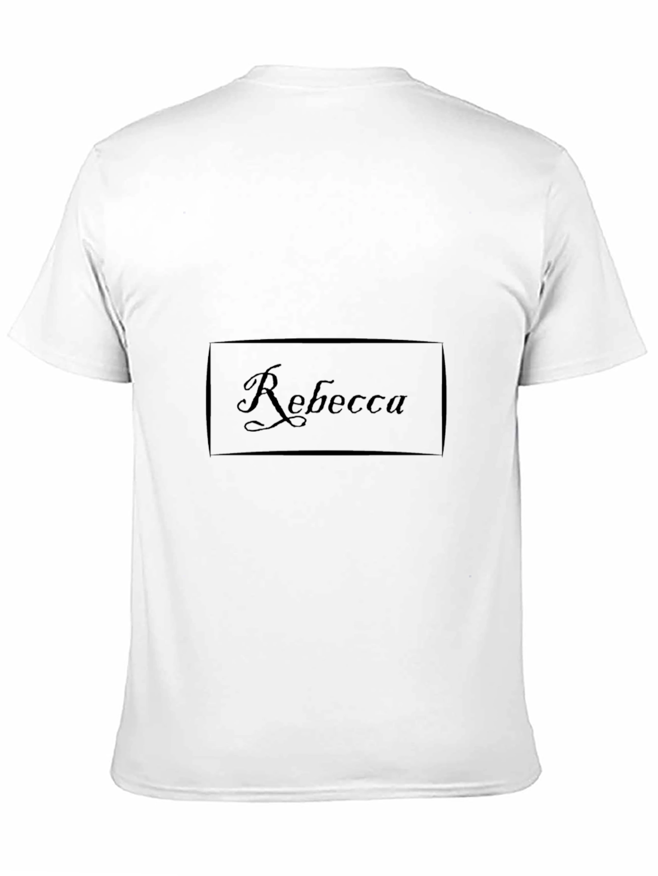 Personalized Rebecca Tee - Classic Black Soft Cotton
