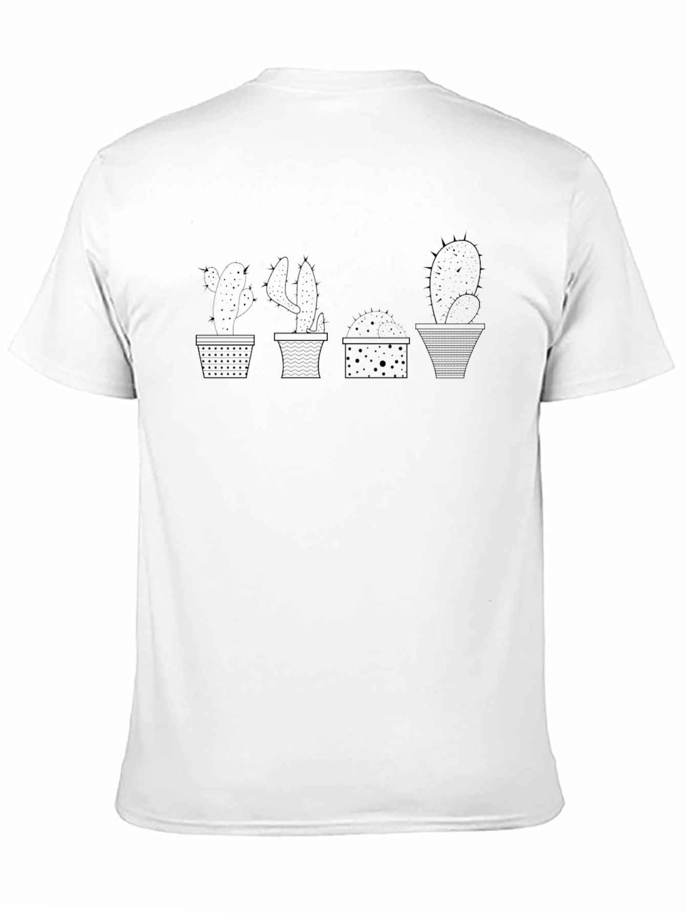 Cactus Potted Plant Graphic Tee - Black