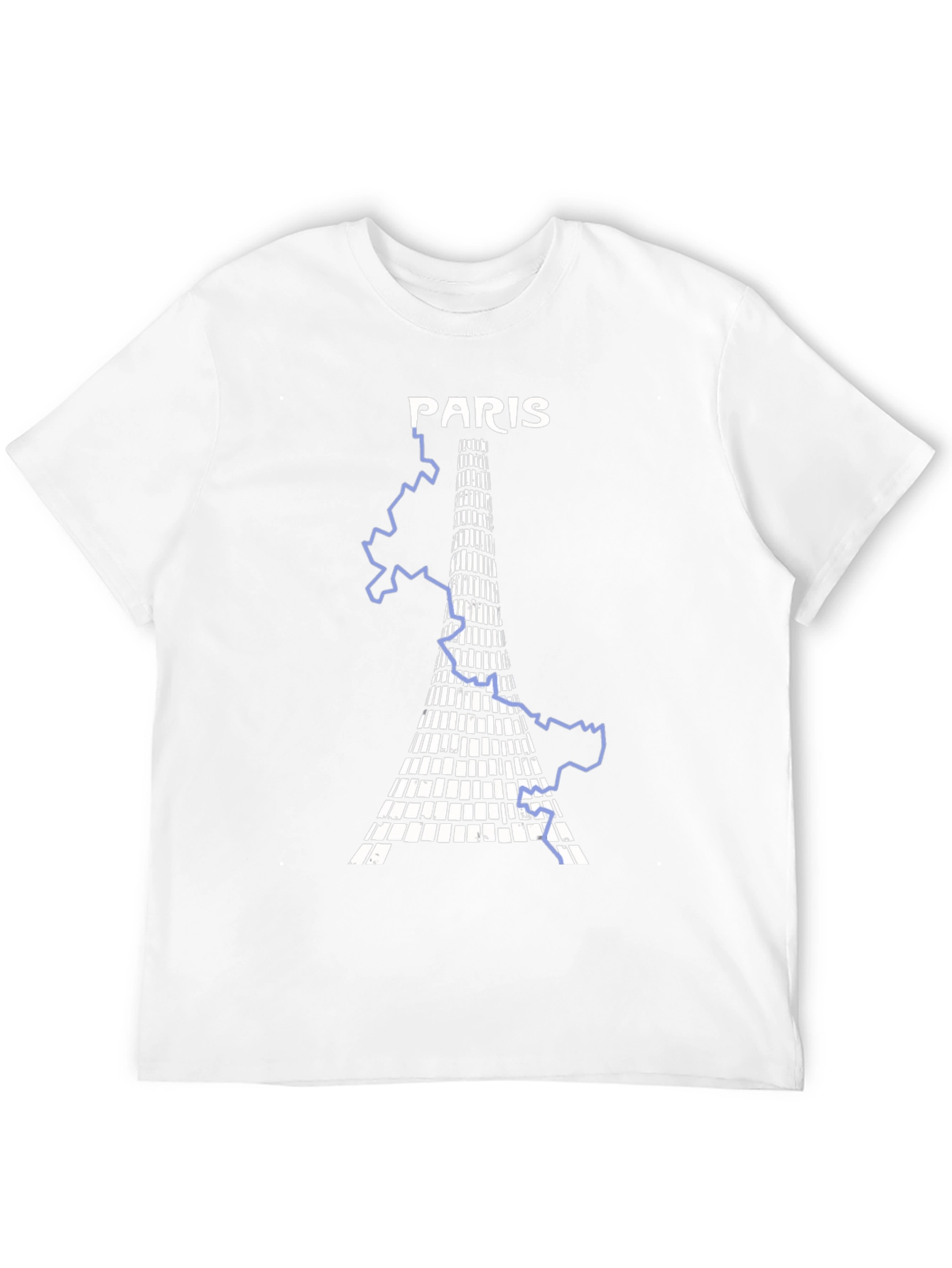 Paris Eiffel Tower Graphic Tee - Black Cotton Blend