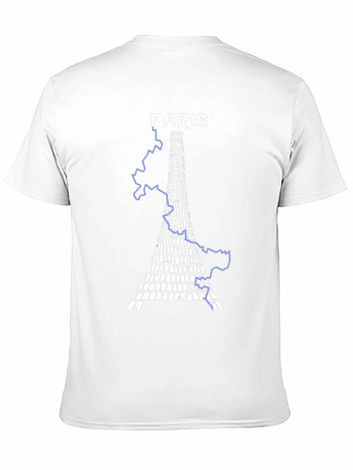 Paris Eiffel Tower Graphic Tee - Black Cotton Blend