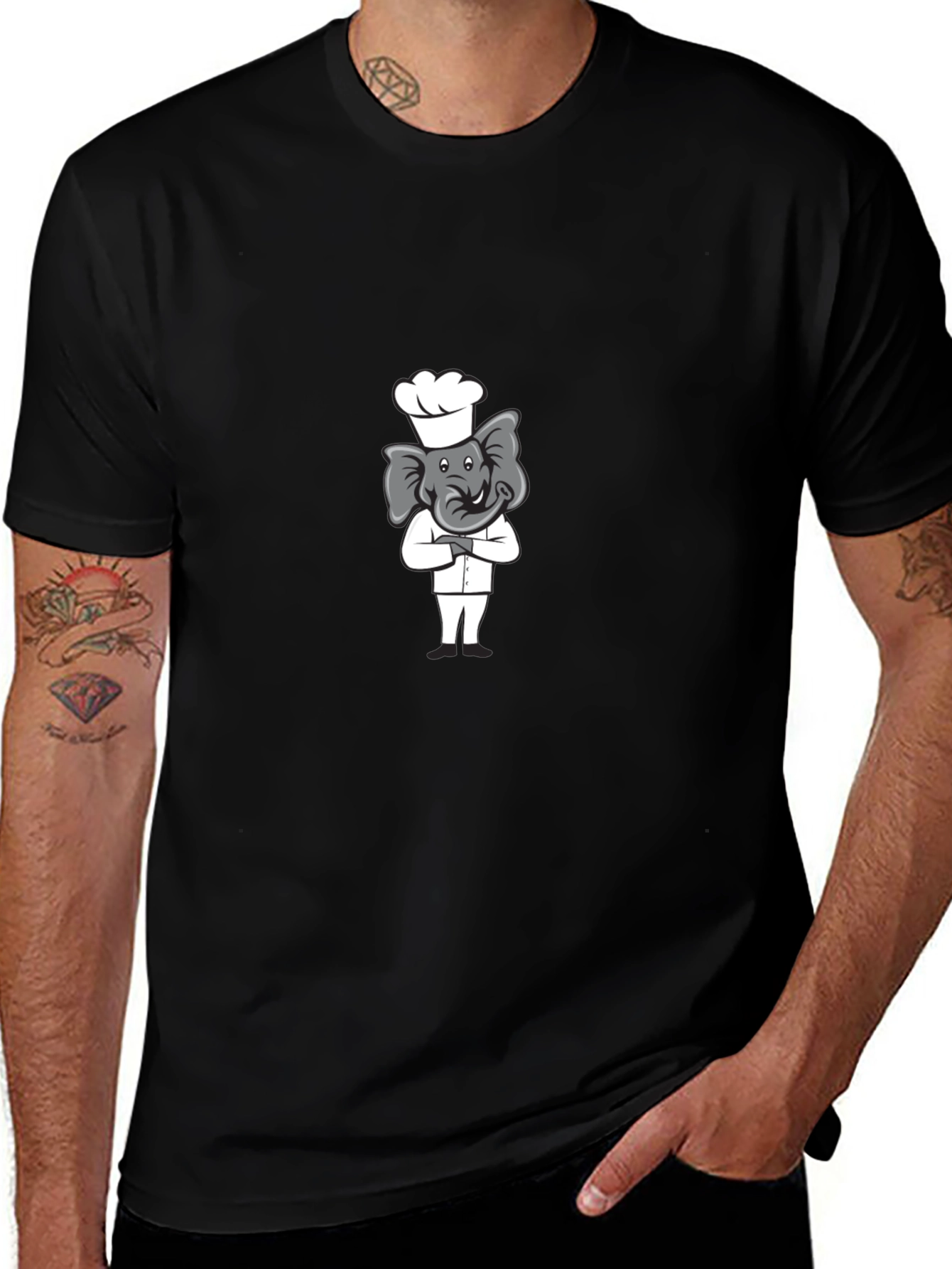 Chef Elephant T-Shirt - Cute Cartoon Design