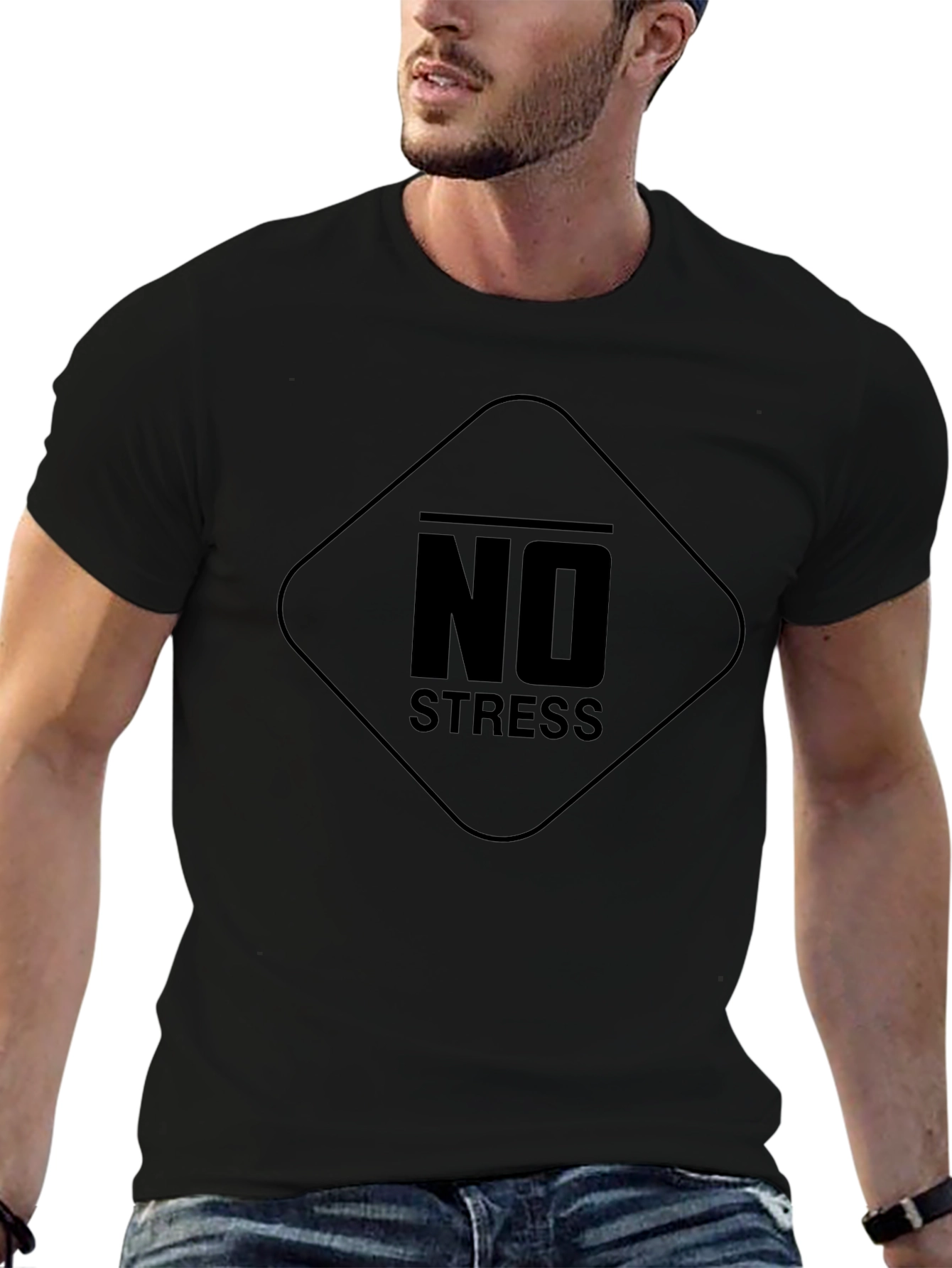 No Stress Graphic Tee - Relaxed Fit