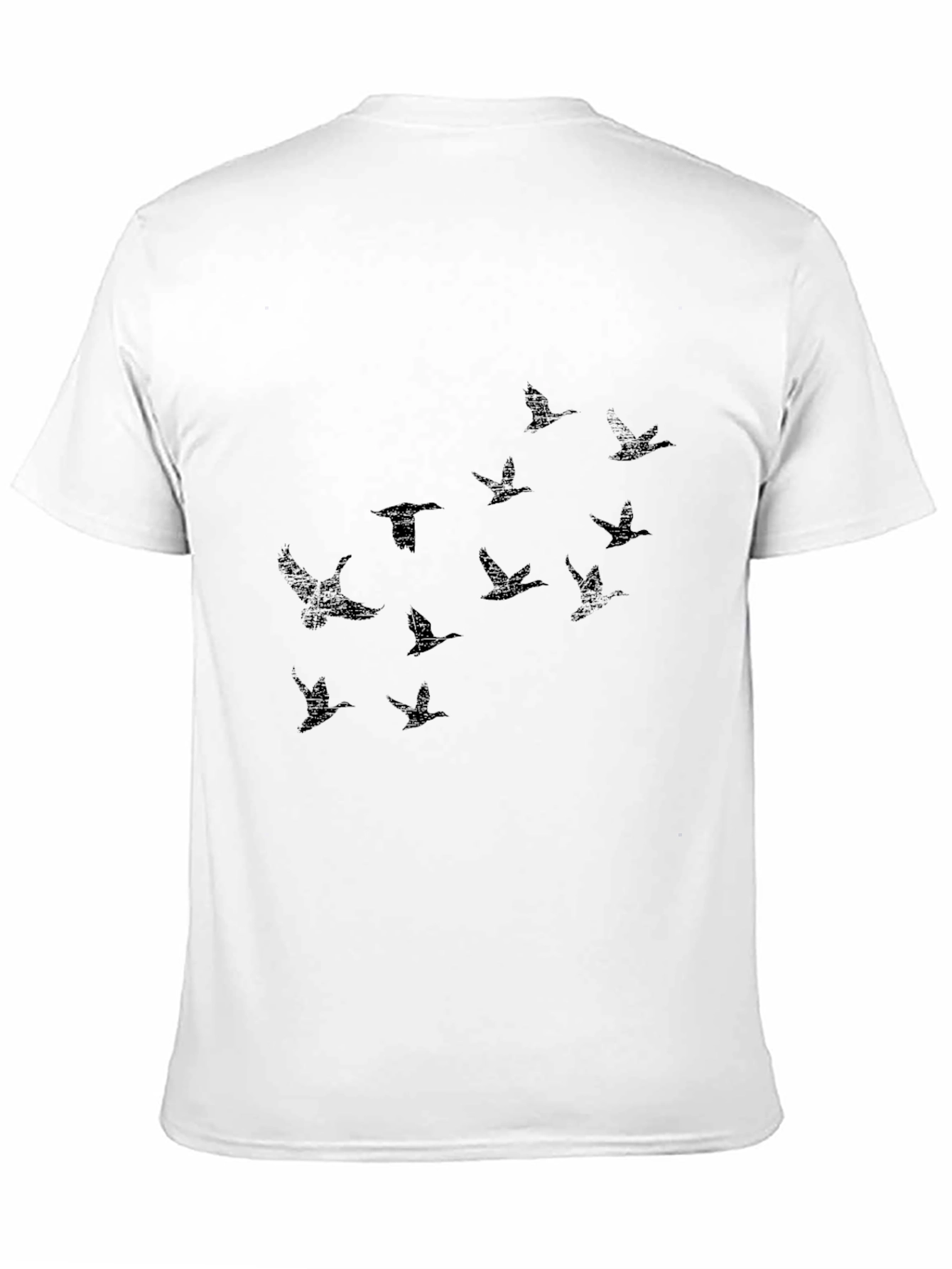Flock Print Crew Neck T-Shirt