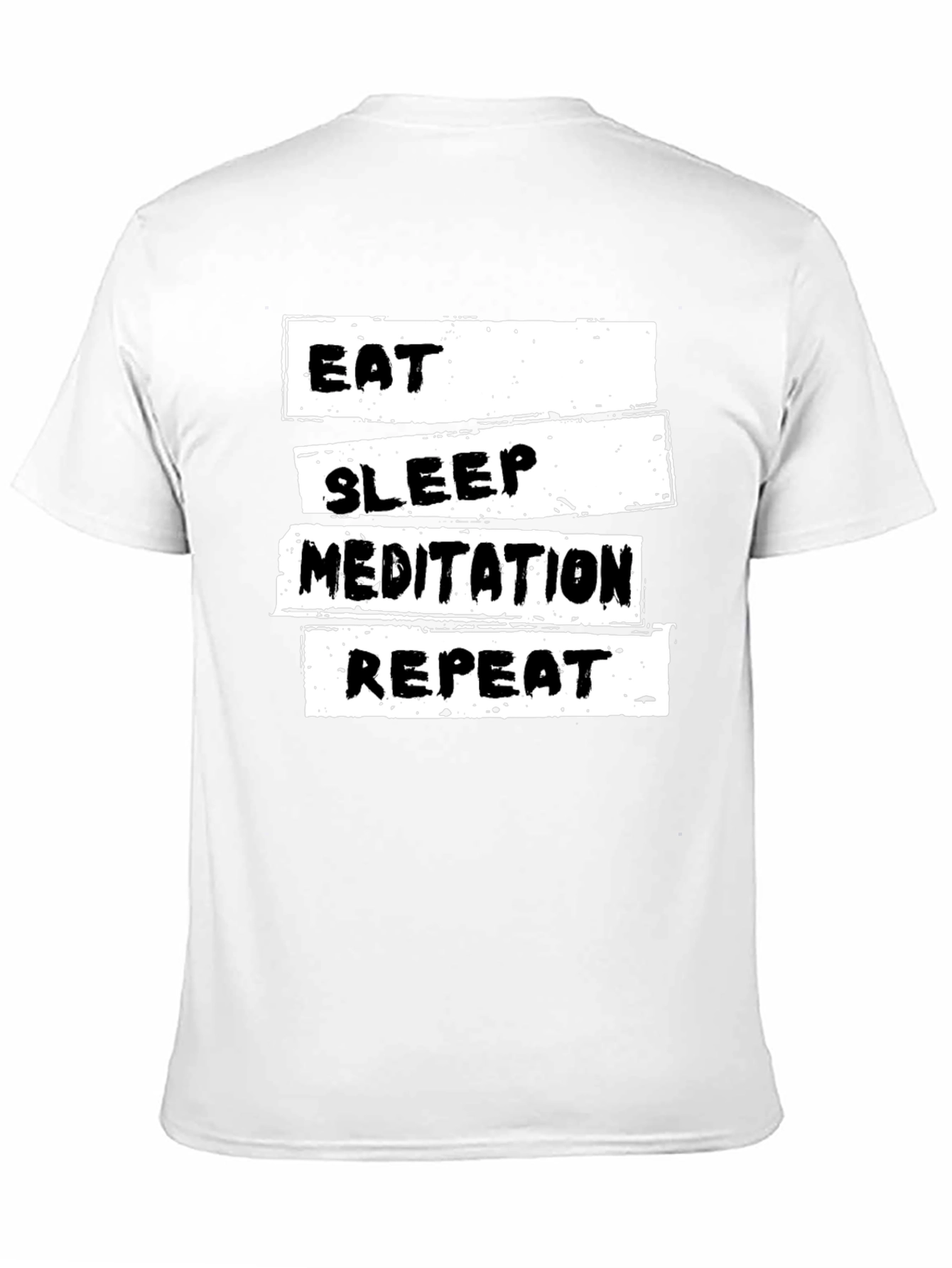 Eat Sleep Meditation Repeat Black T-Shirt
