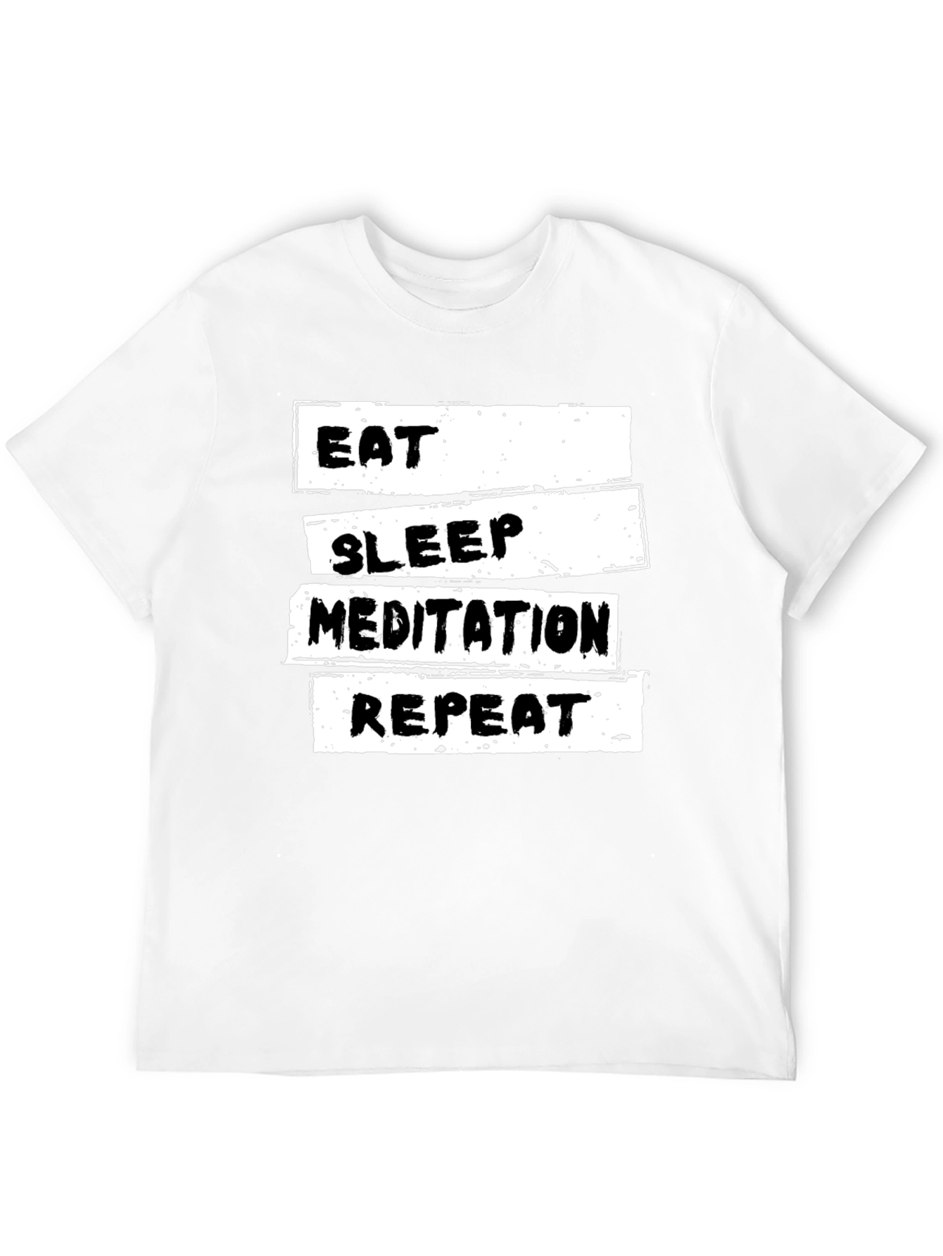 Eat Sleep Meditation Repeat Black T-Shirt
