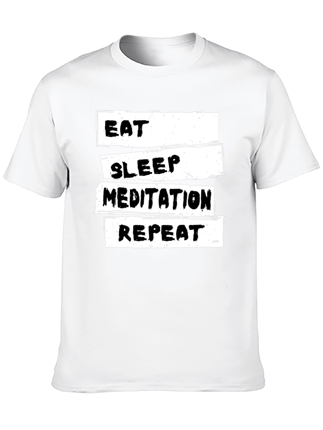 Eat Sleep Meditation Repeat Black T-Shirt