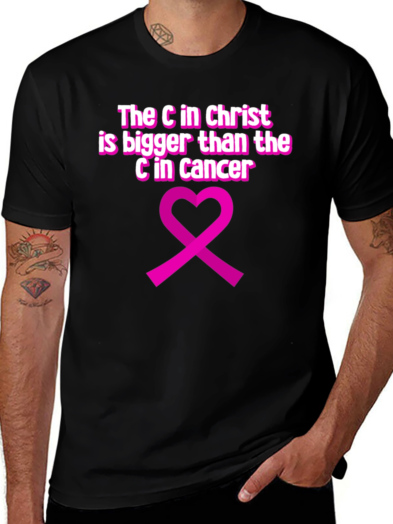 Faith Over Fear T-Shirt Cancer Awareness Tee