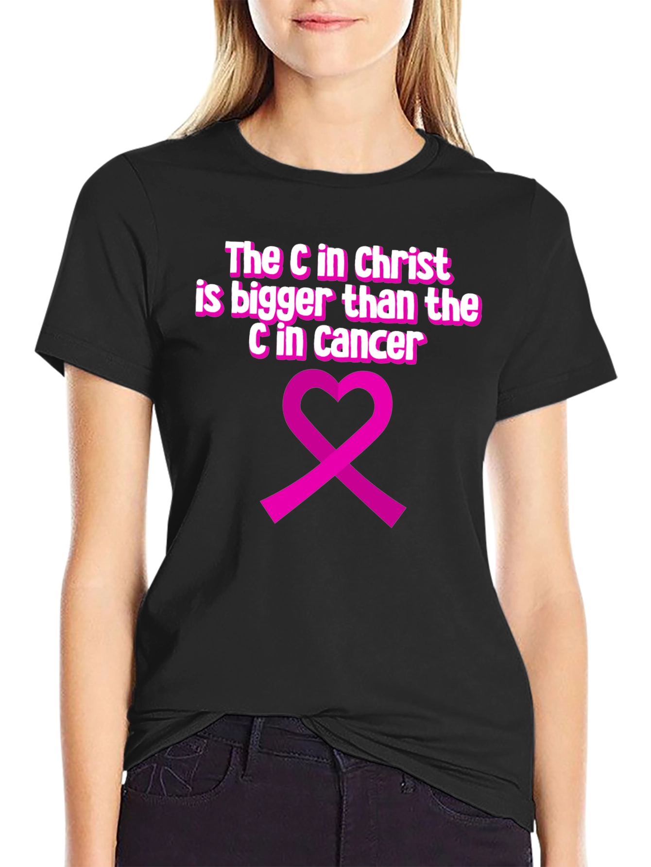 Faith Over Fear T-Shirt Cancer Awareness Tee