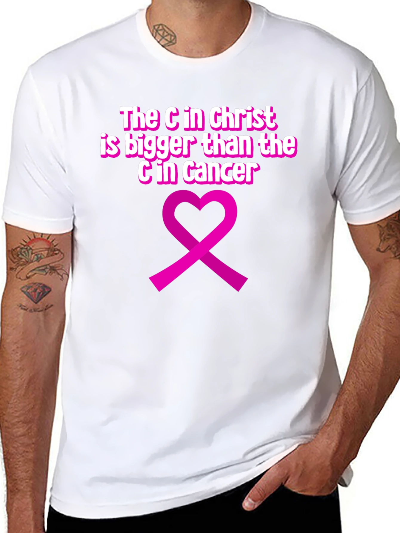 Faith Over Fear T-Shirt Cancer Awareness Tee