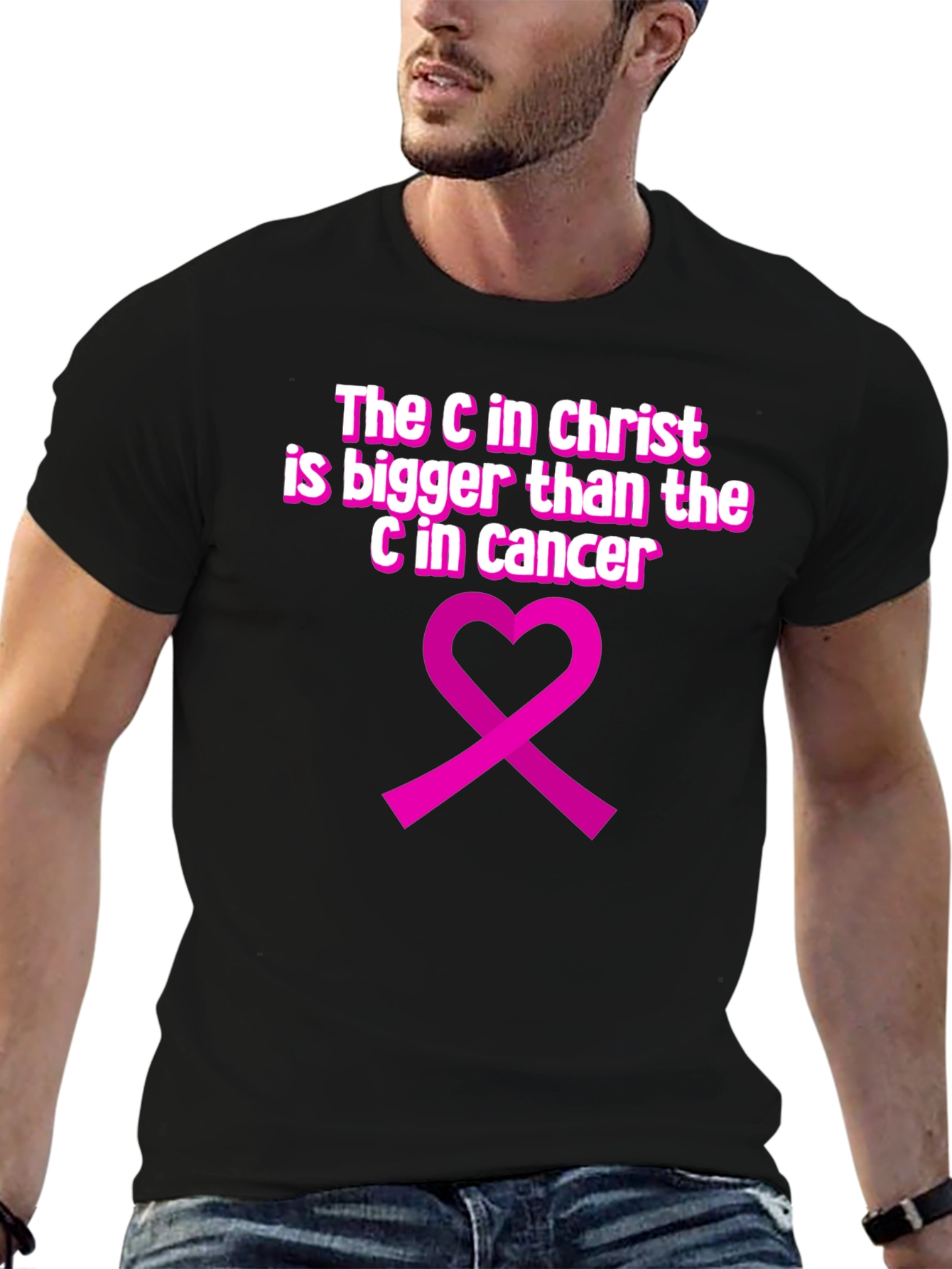 Faith Over Fear T-Shirt Cancer Awareness Tee