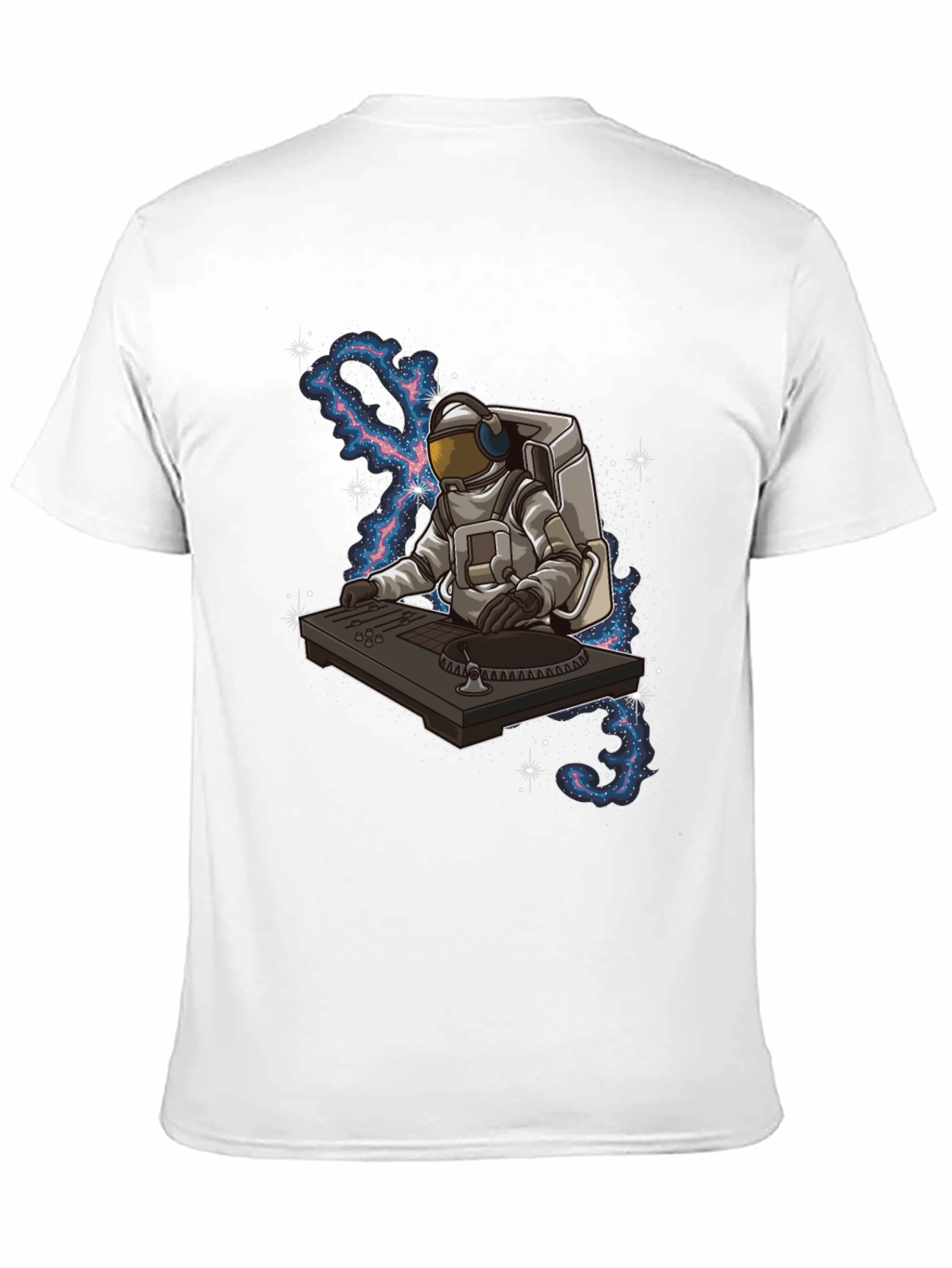DJ Astronaut Graphic Tee - Black Cotton Blend