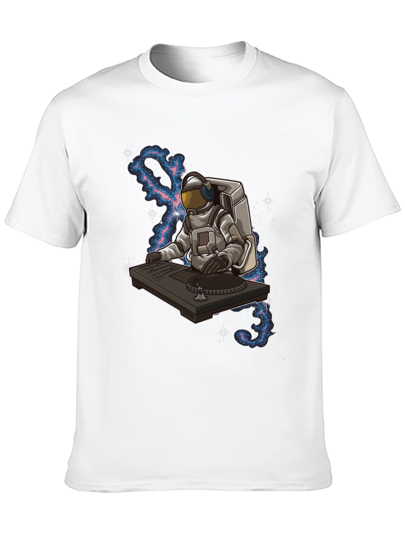 DJ Astronaut Graphic Tee - Black Cotton Blend