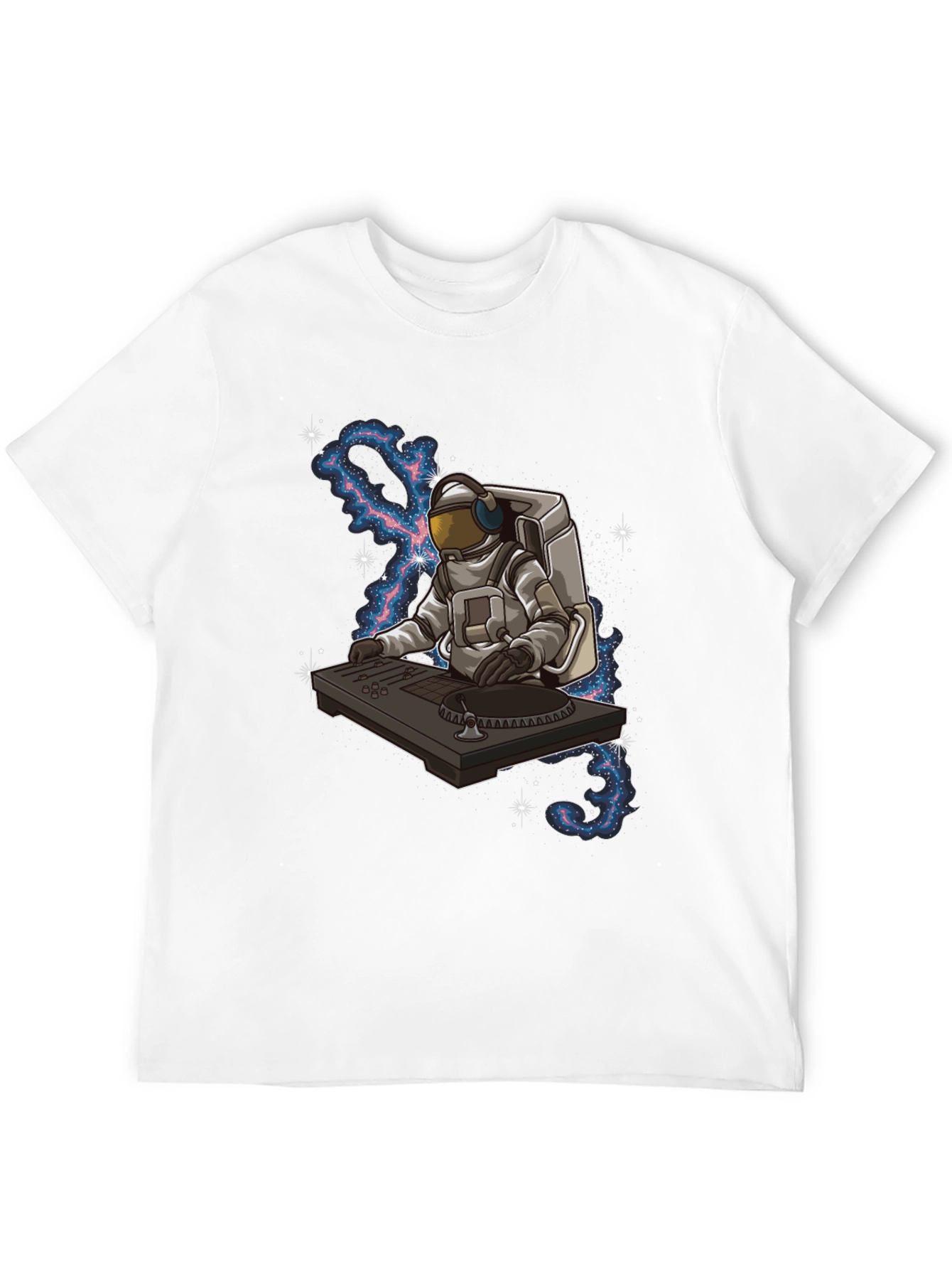 DJ Astronaut Graphic Tee - Black Cotton Blend