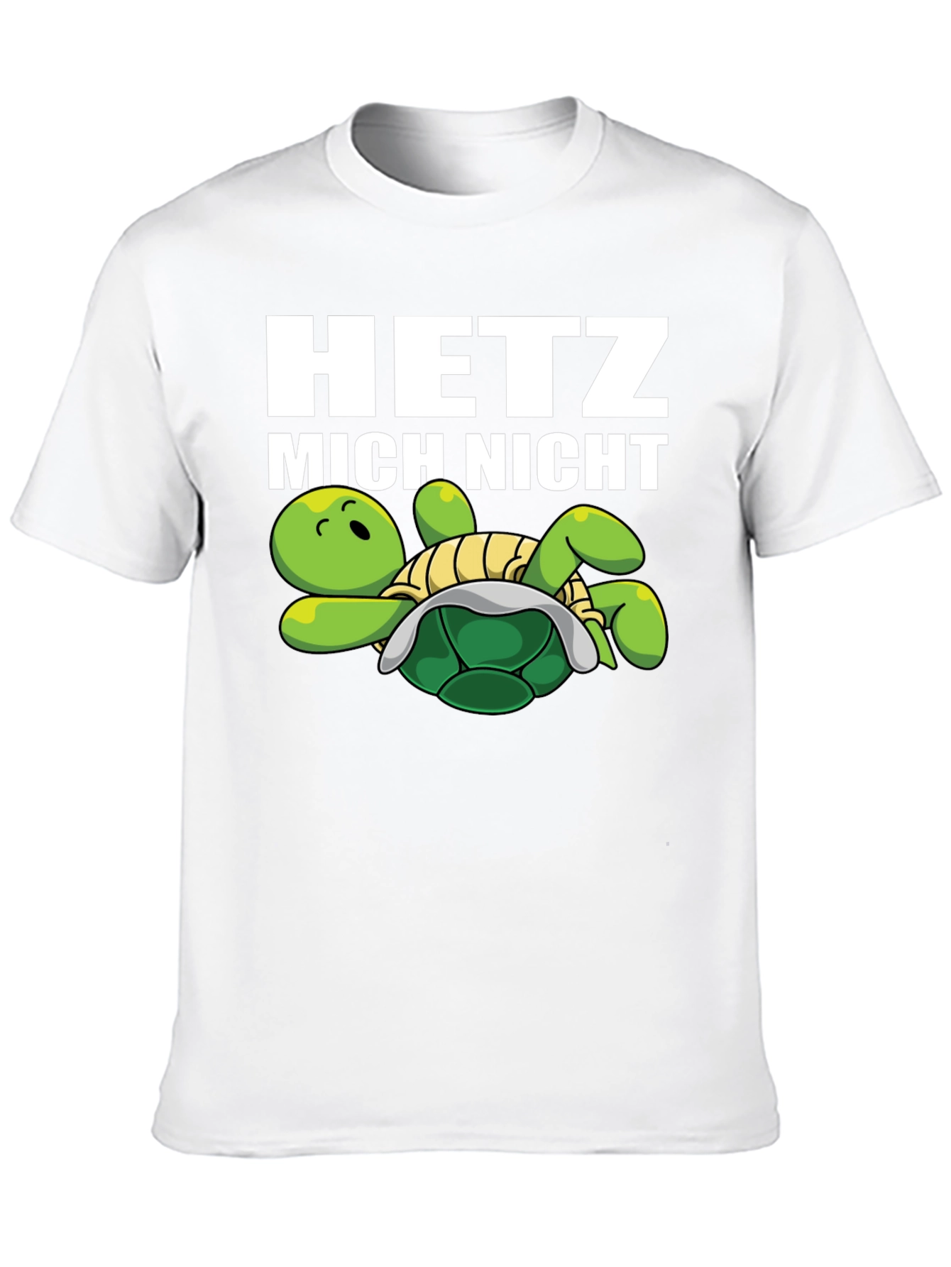 Hetz Mich Nicht Turtle Graphic Tee - Black