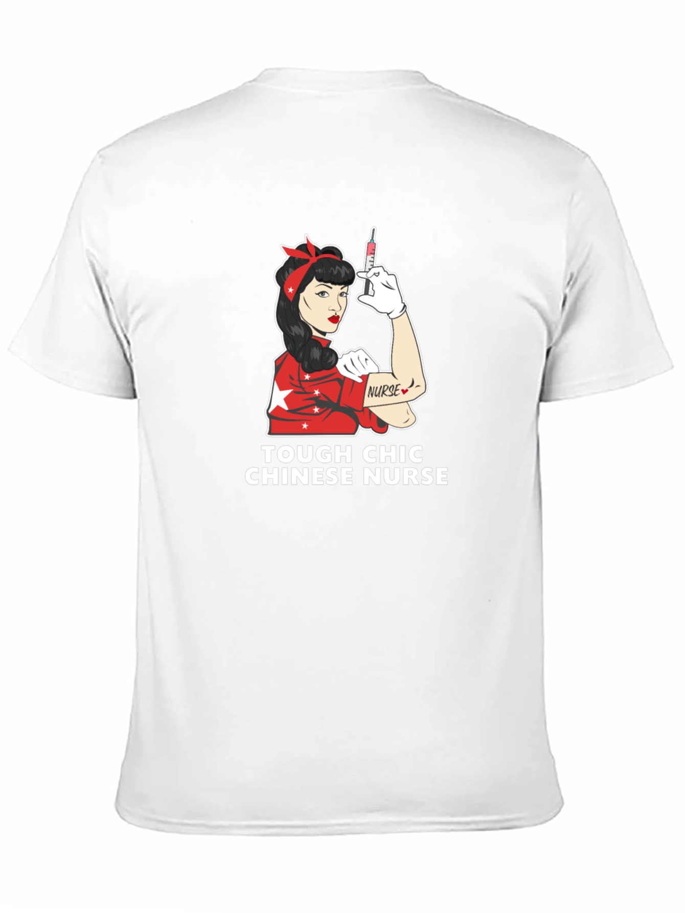 Tough Chic Chinese Nurse Graphic Tee