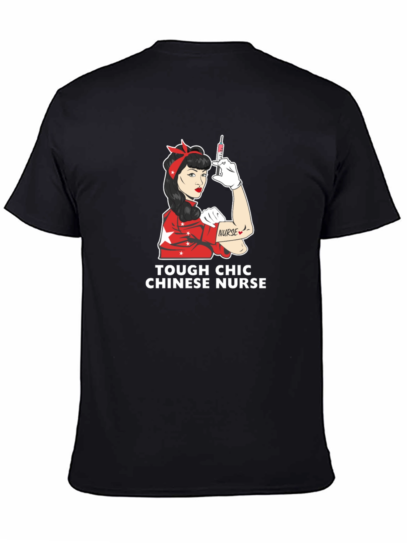 Tough Chic Chinese Nurse Graphic Tee
