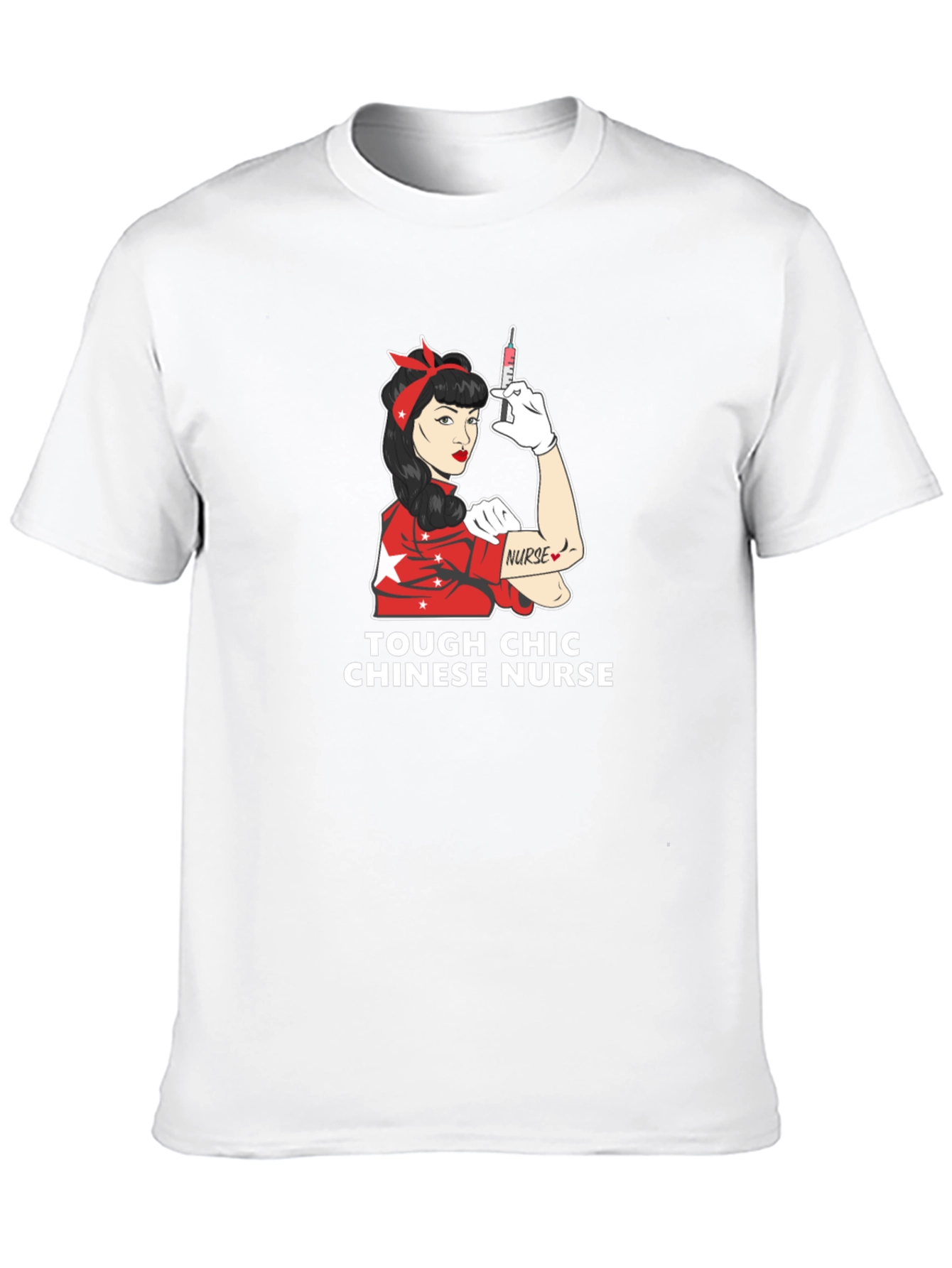 Tough Chic Chinese Nurse Graphic Tee