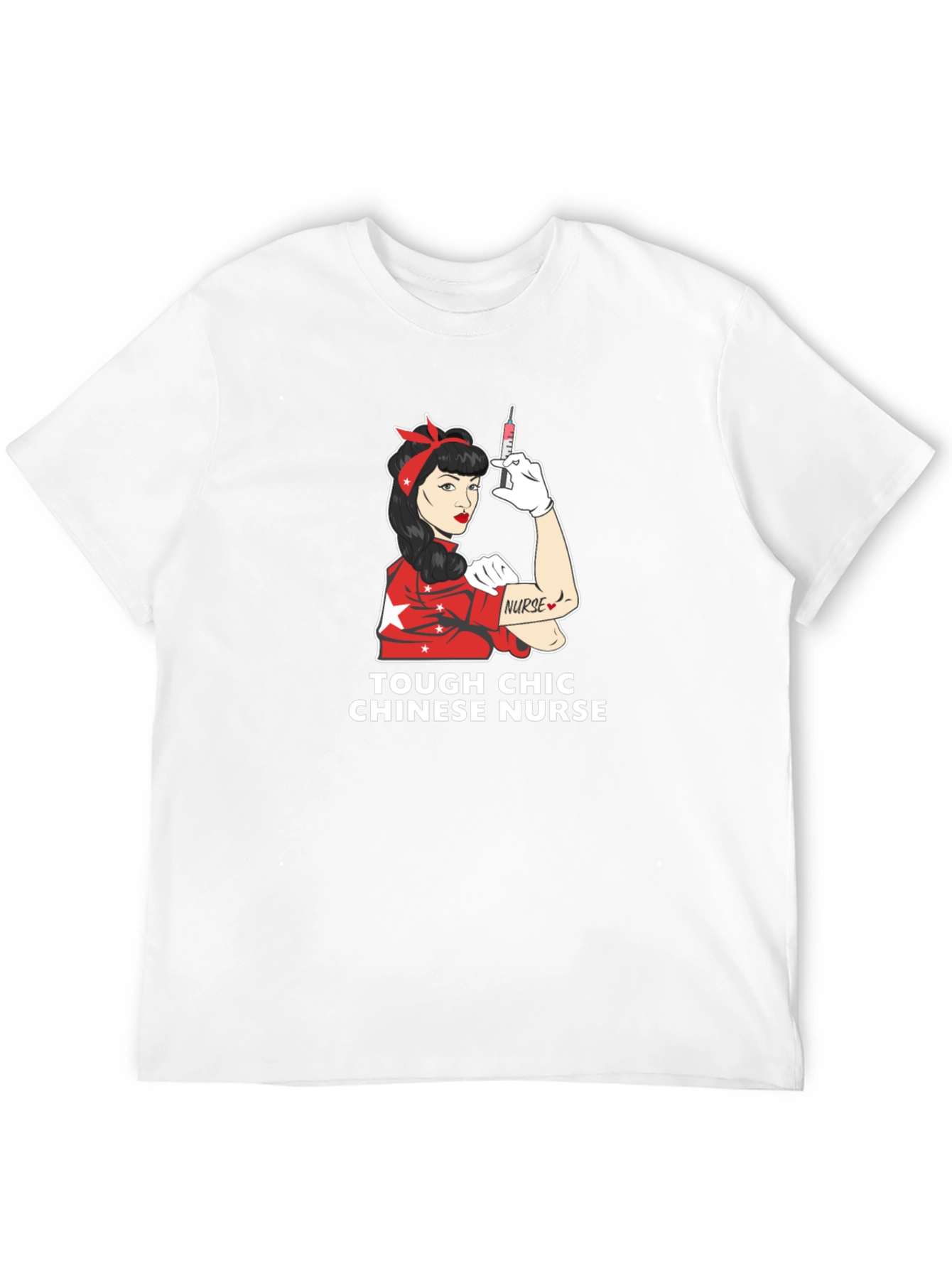 Tough Chic Chinese Nurse Graphic Tee