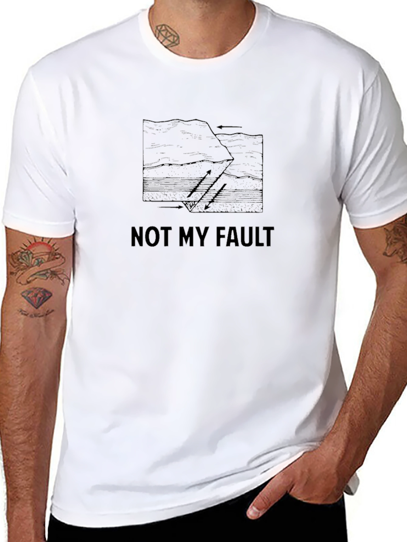 Not My Fault Graphic Tee - Black