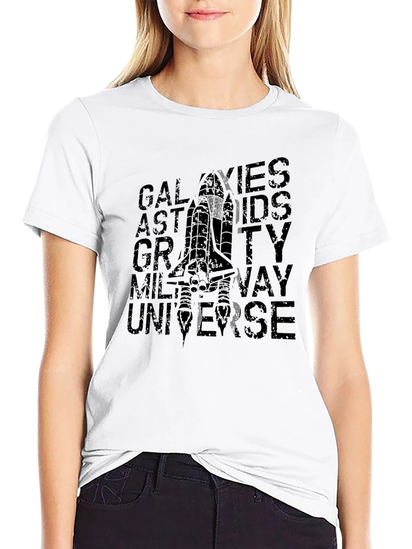 Space T-Shirt - Galaxies Astronauts Gravity Design