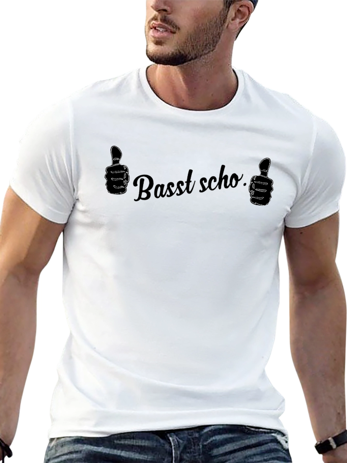 Basst Scho Thumbs Up Graphic T-Shirt