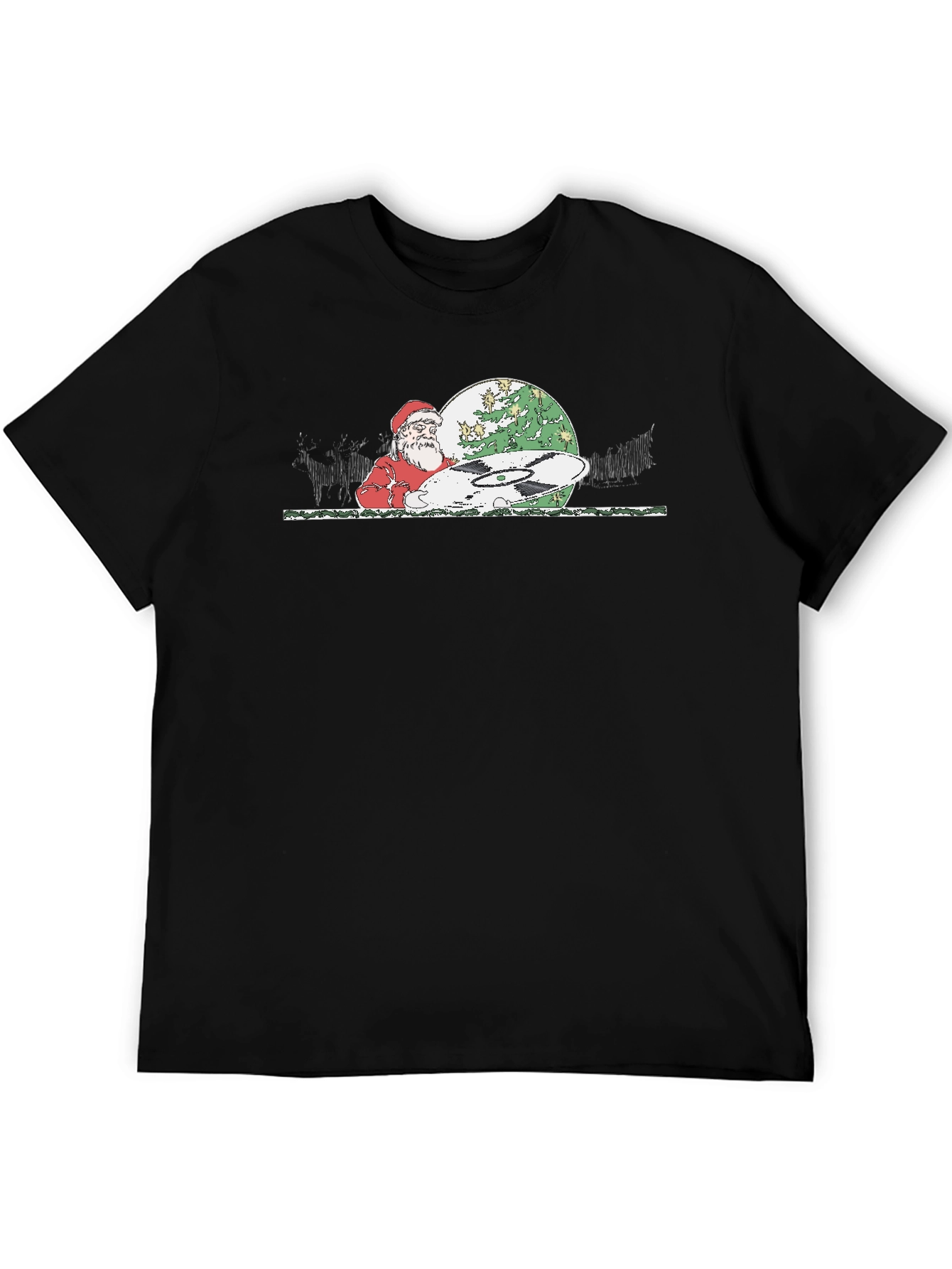 DJ Santa Graphic Tee - Christmas Holiday Party T-Shirt