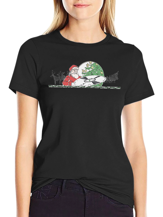 DJ Santa Graphic Tee - Christmas Holiday Party T-Shirt