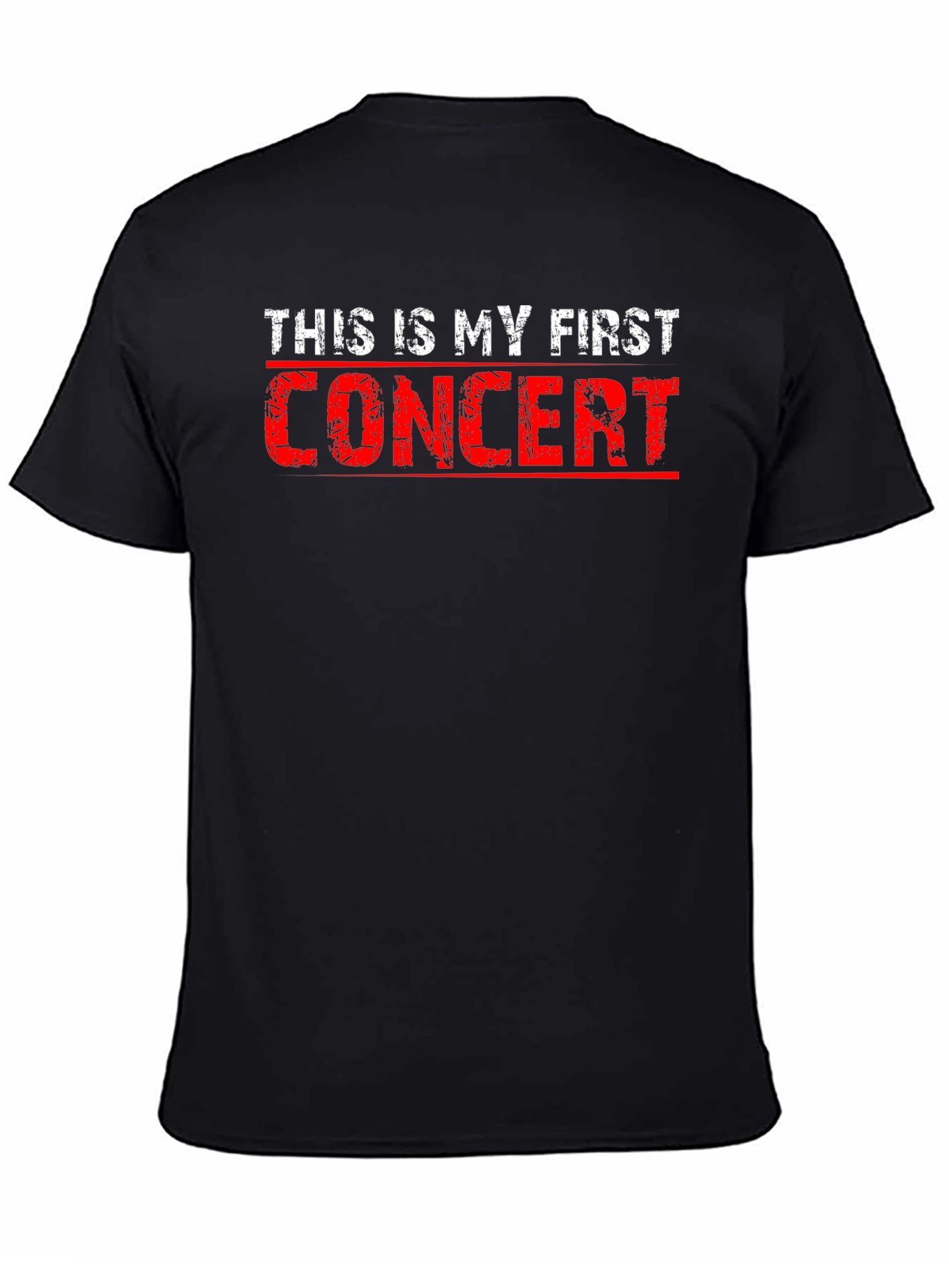 First Concert Graphic Tee - Trendy Black T-Shirt
