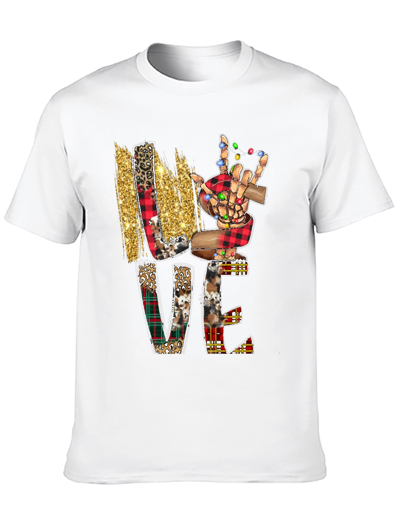 Love ASL Skeleton Hand Christmas T-Shirt