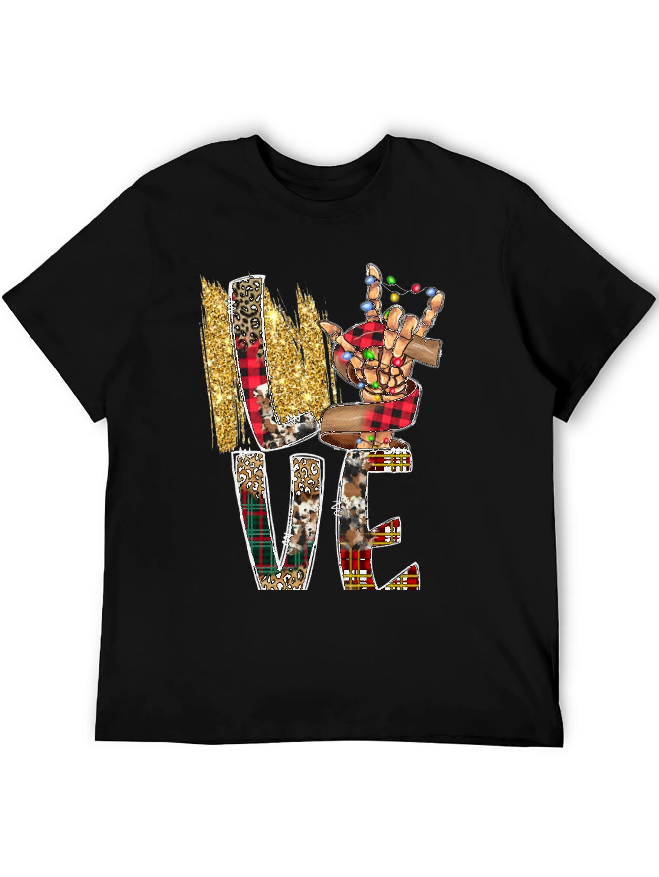 Love ASL Skeleton Hand Christmas T-Shirt