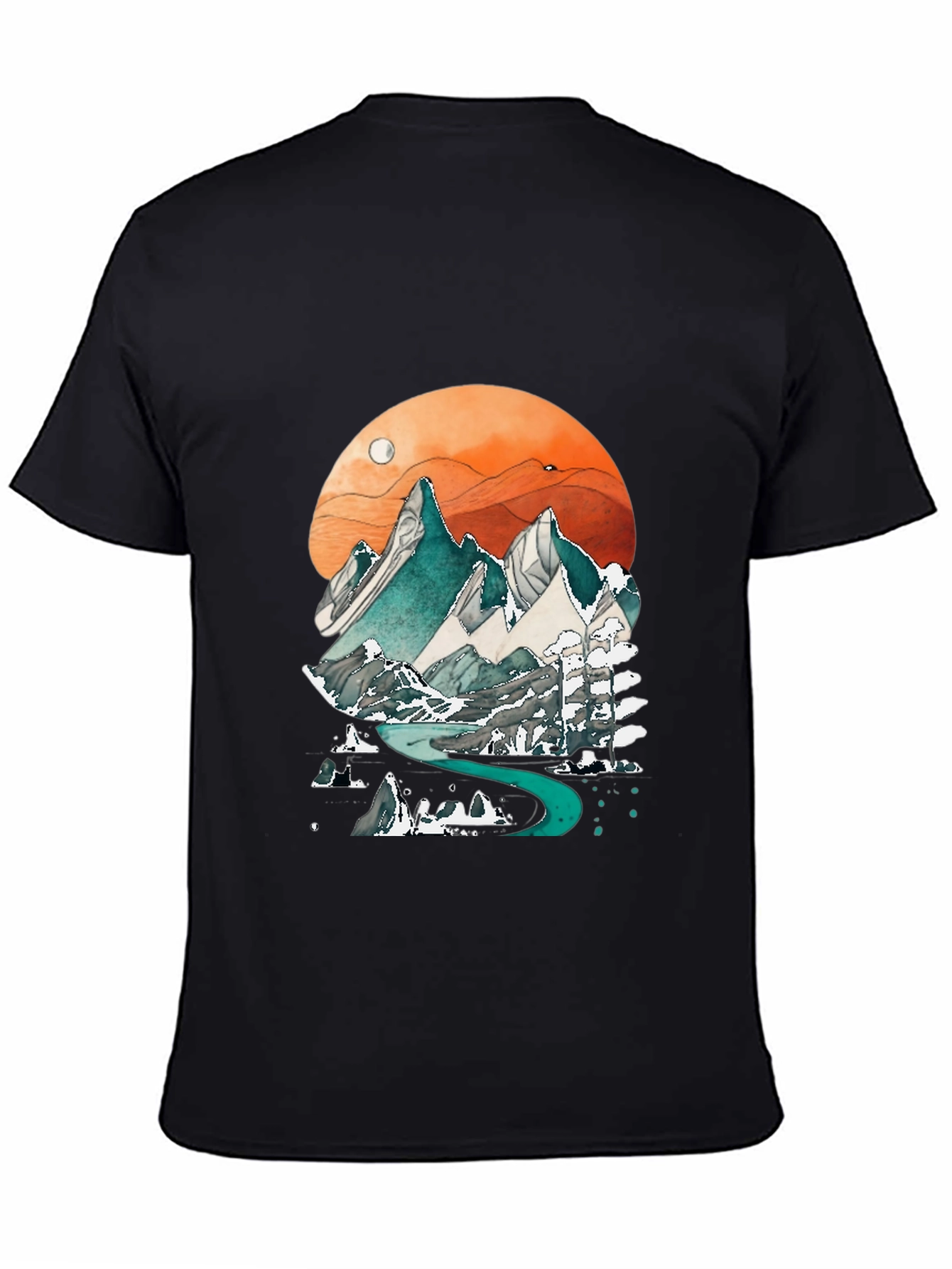 Mountain Graphic Print Mens Tee