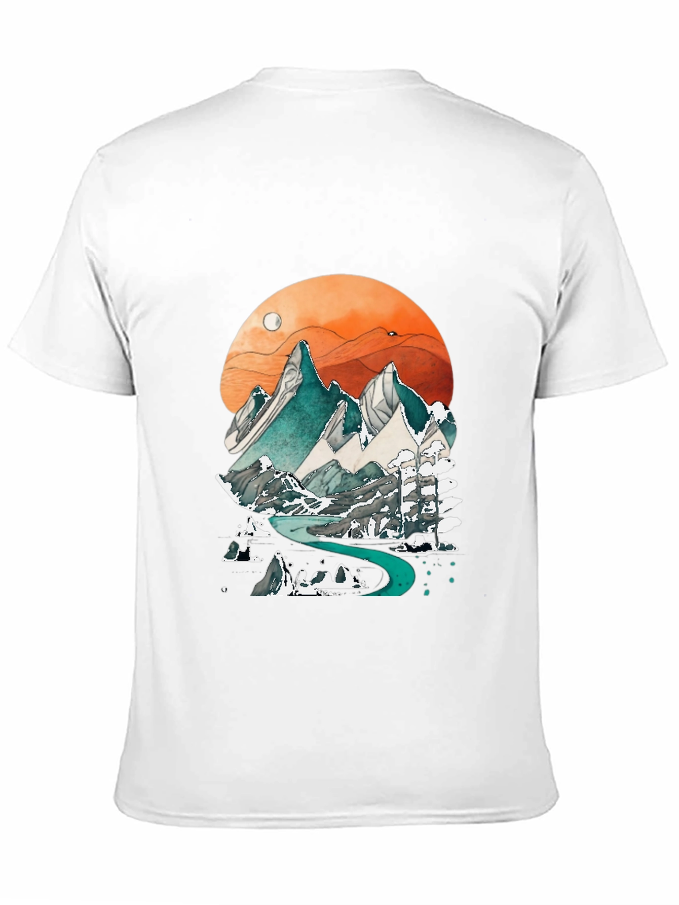 Mountain Graphic Print Mens Tee