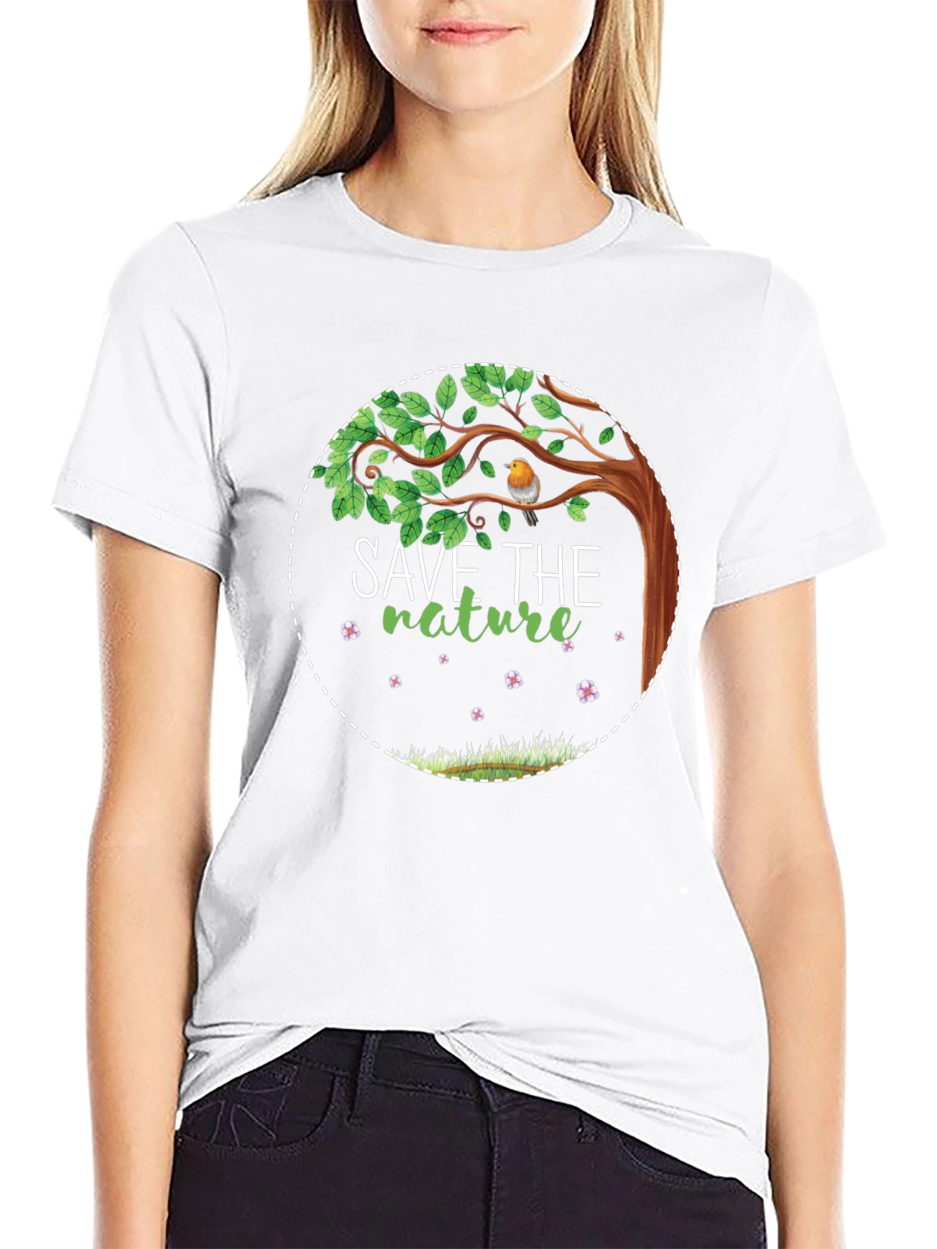 Save the Nature Graphic Tee - Eco-Friendly Design