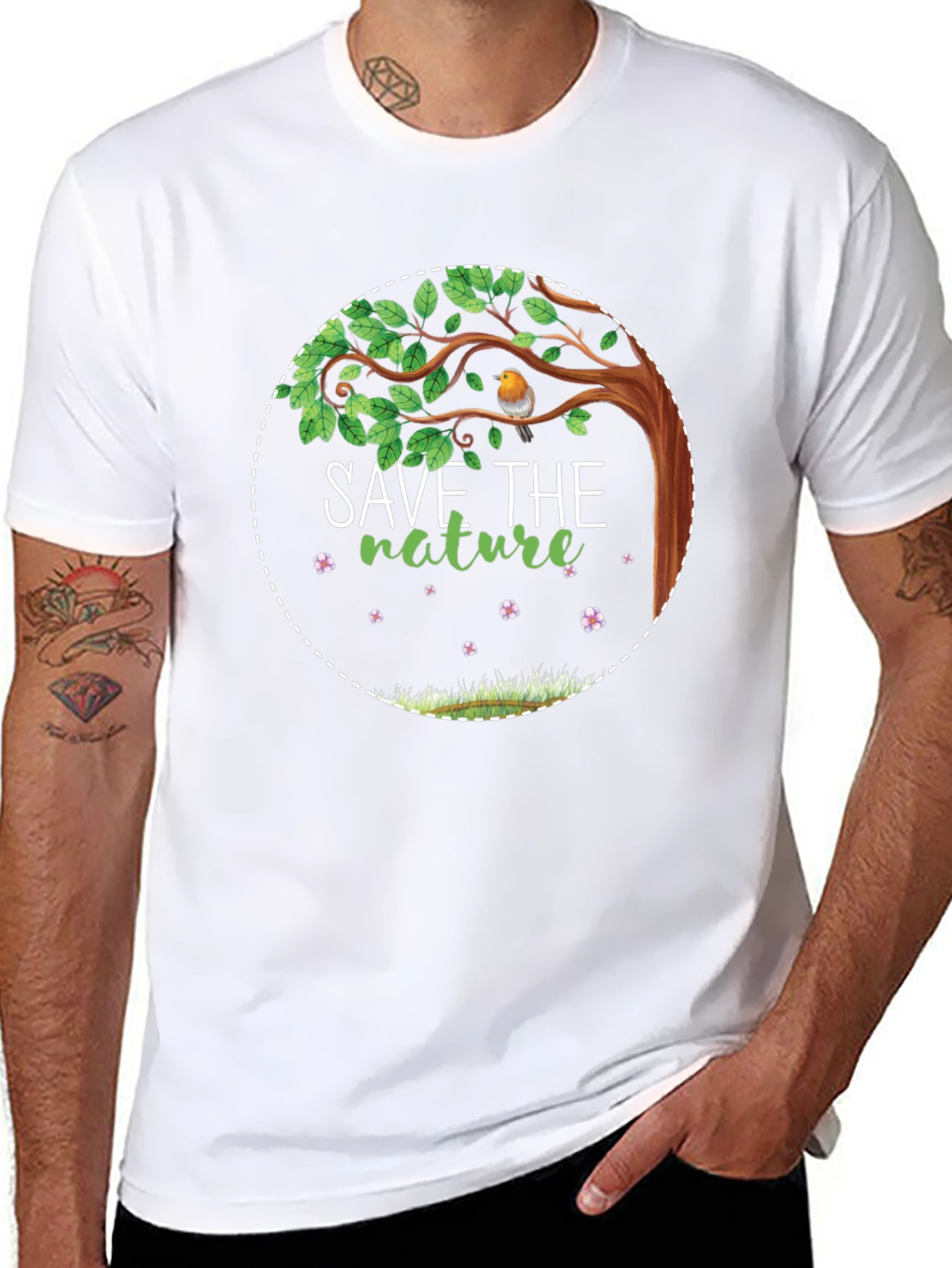 Save the Nature Graphic Tee - Eco-Friendly Design