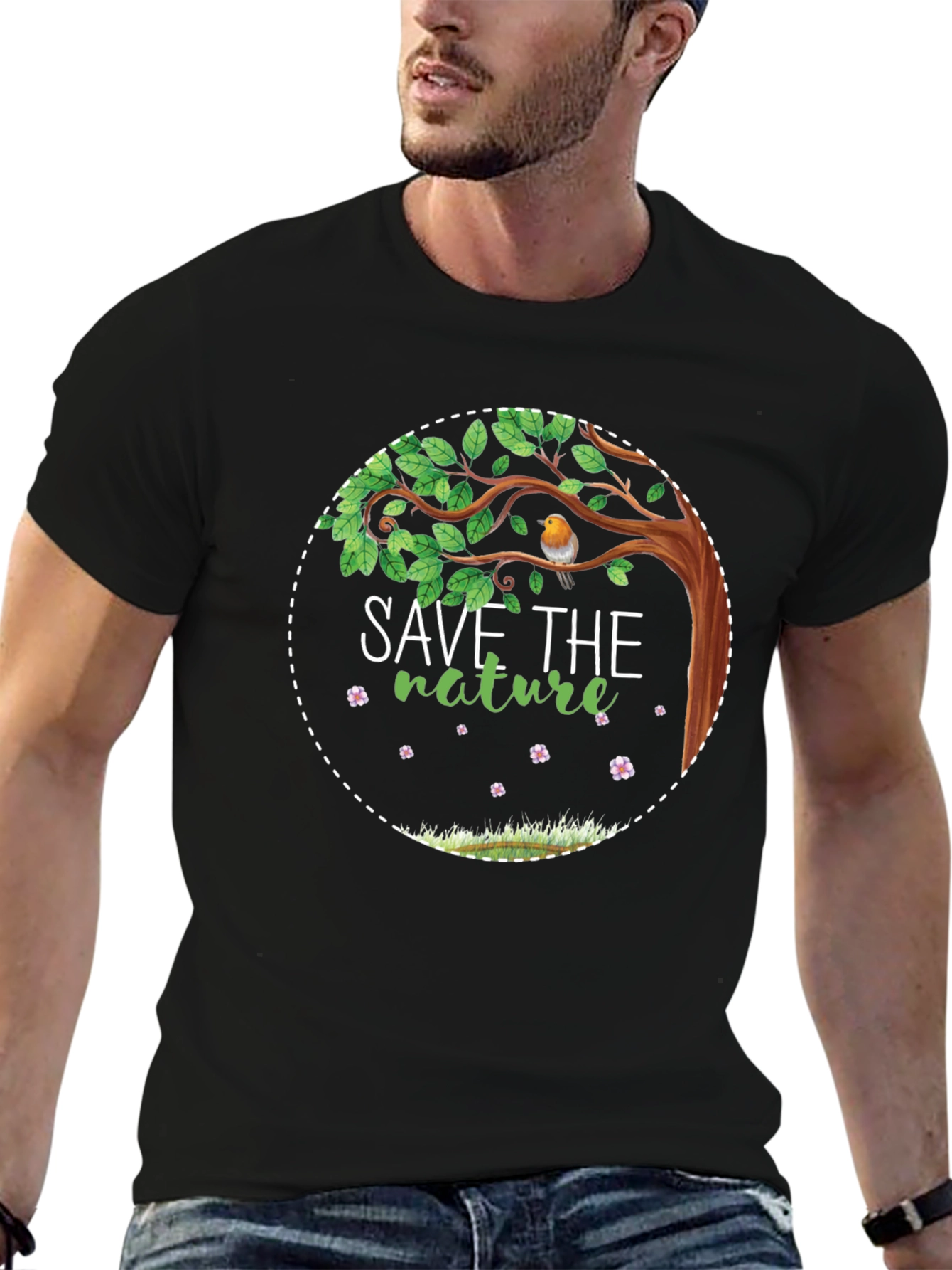 Save the Nature Graphic Tee - Eco-Friendly Design