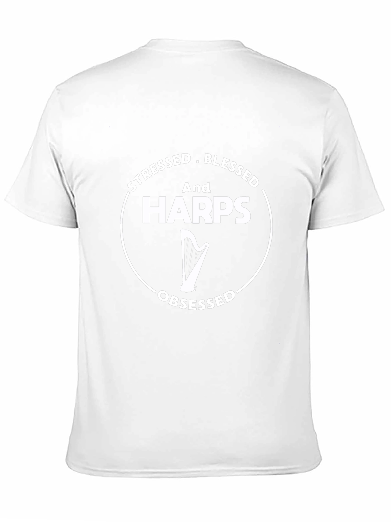 Stressed Blessed Harps Obsessed Black T-Shirt