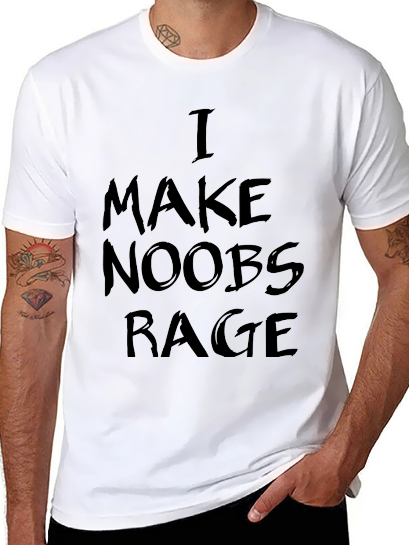 I Make Noobs Rage Black T-Shirt