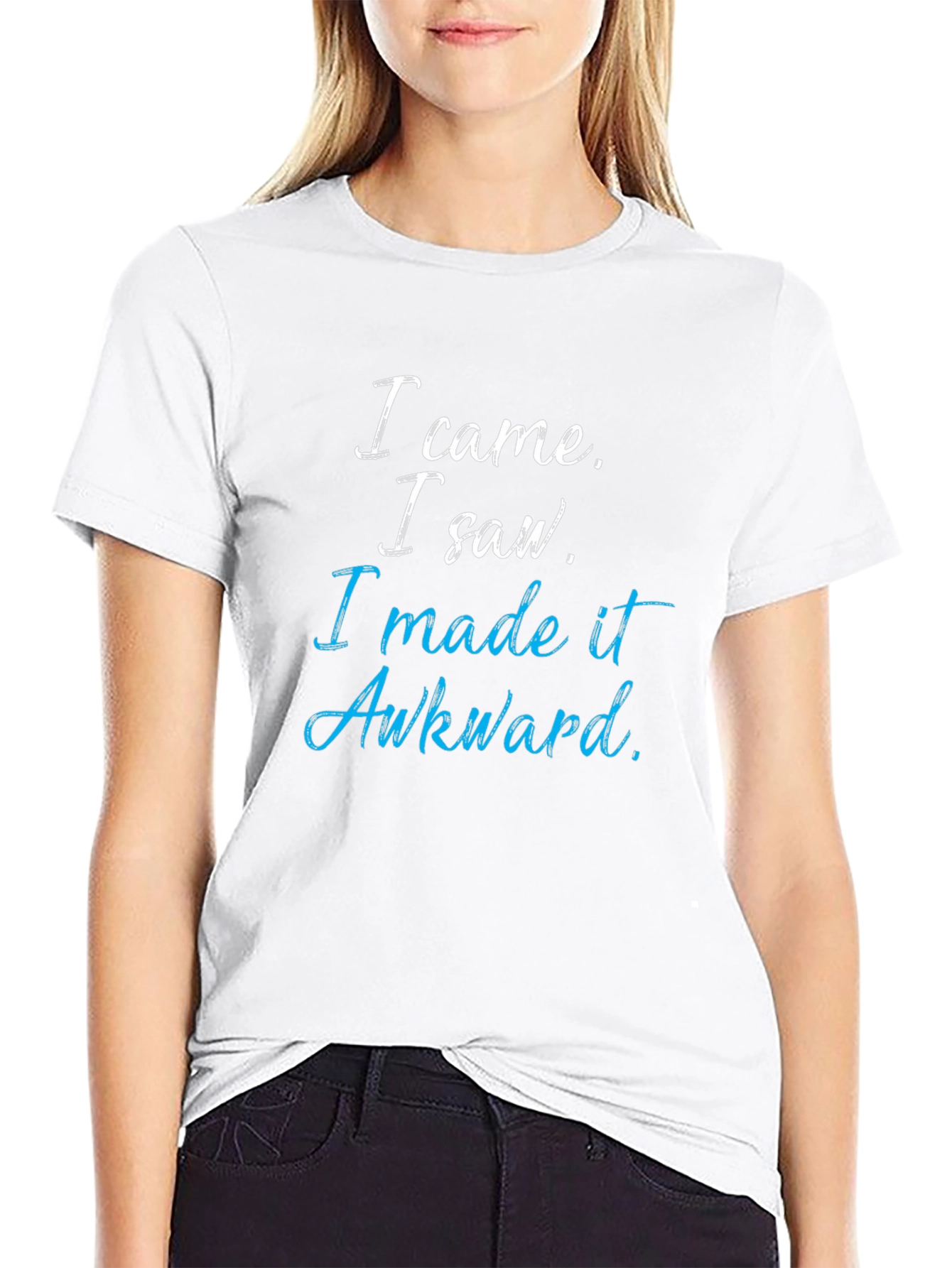 Awkward Quote Graphic Tee - Soft Cotton Blend
