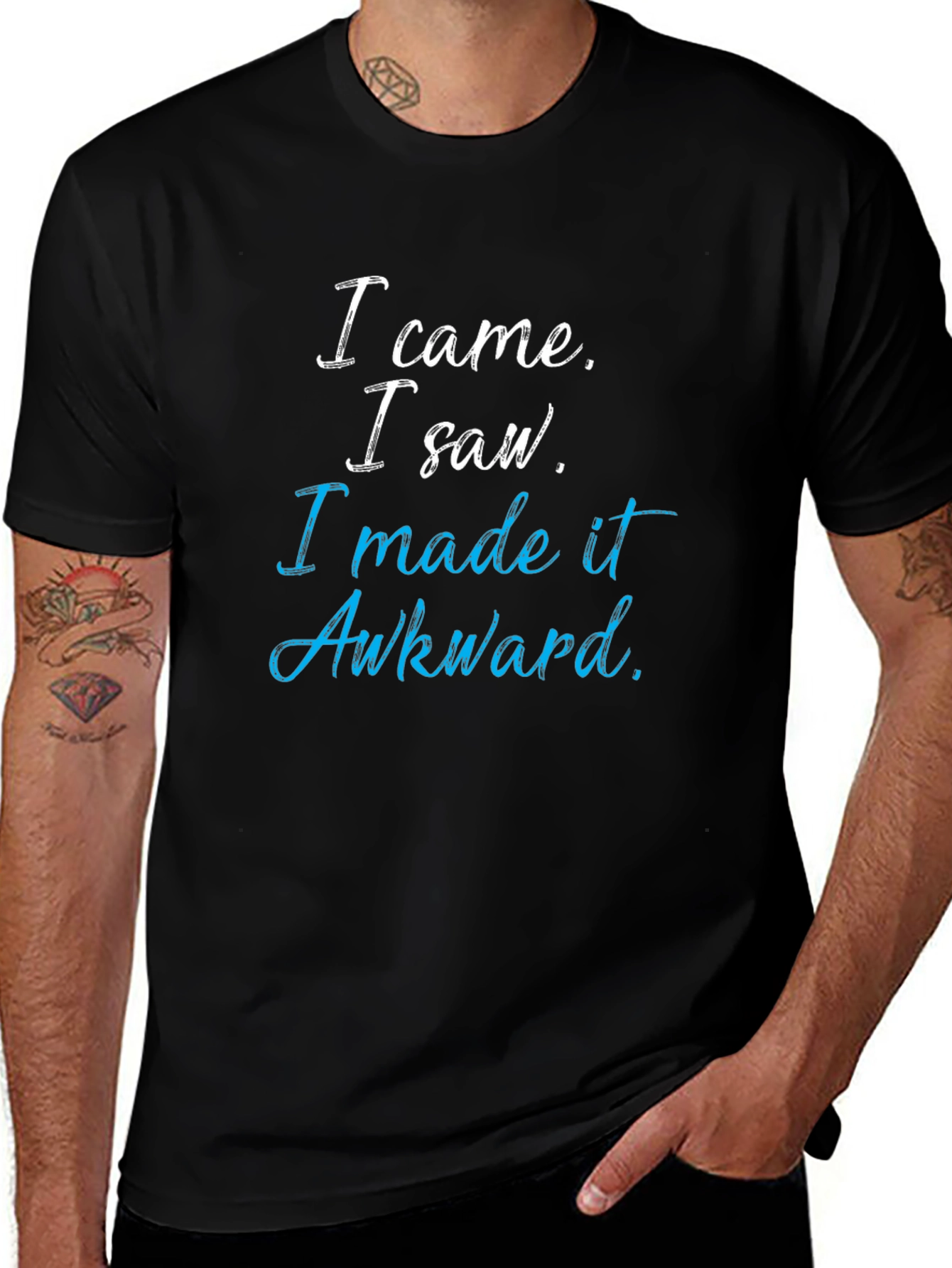 Awkward Quote Graphic Tee - Soft Cotton Blend