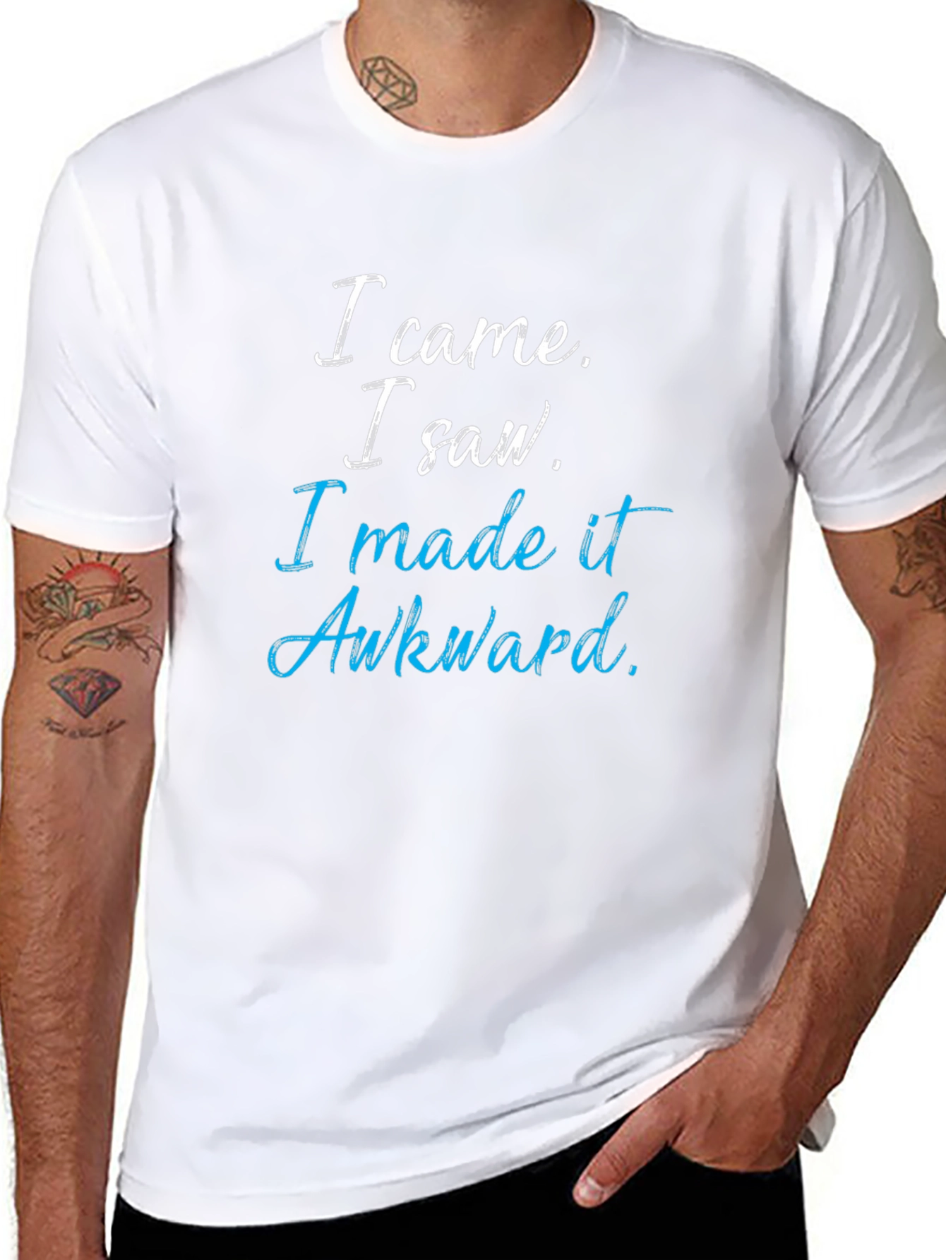 Awkward Quote Graphic Tee - Soft Cotton Blend