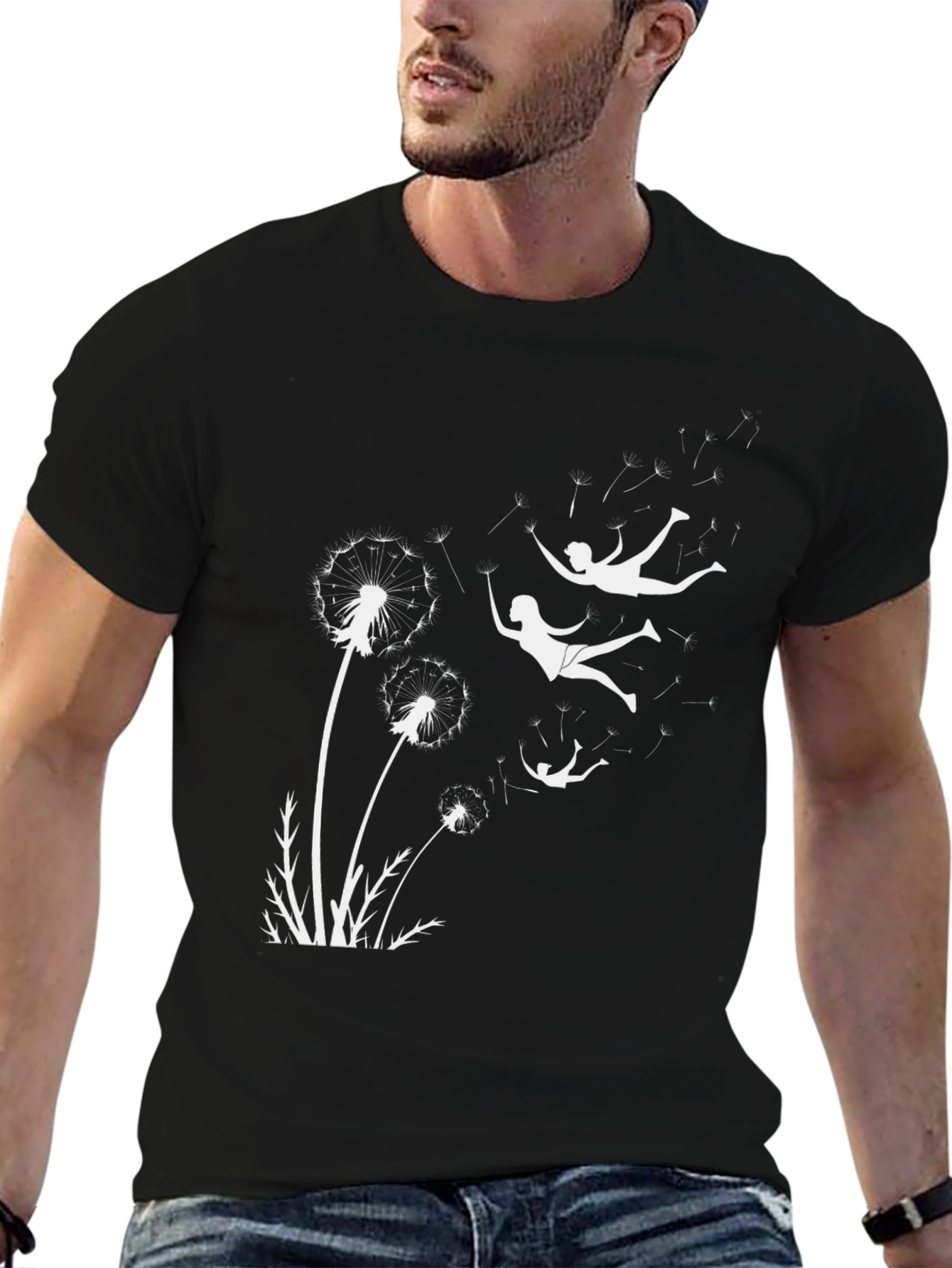Dandelion Dreams Graphic Tee - Black