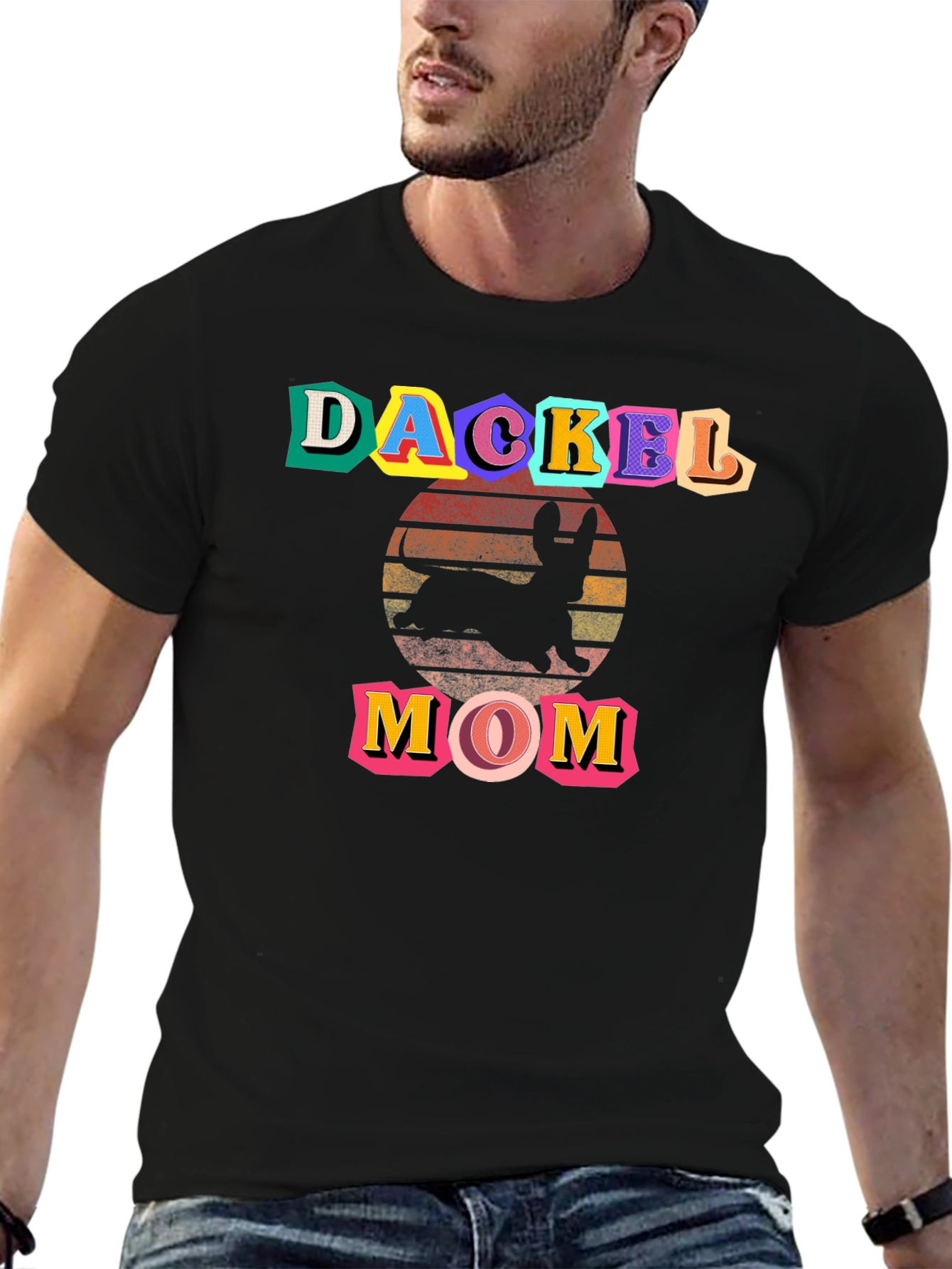 Dachshund Mom Black T-Shirt: Cute Dog Lover Tee
