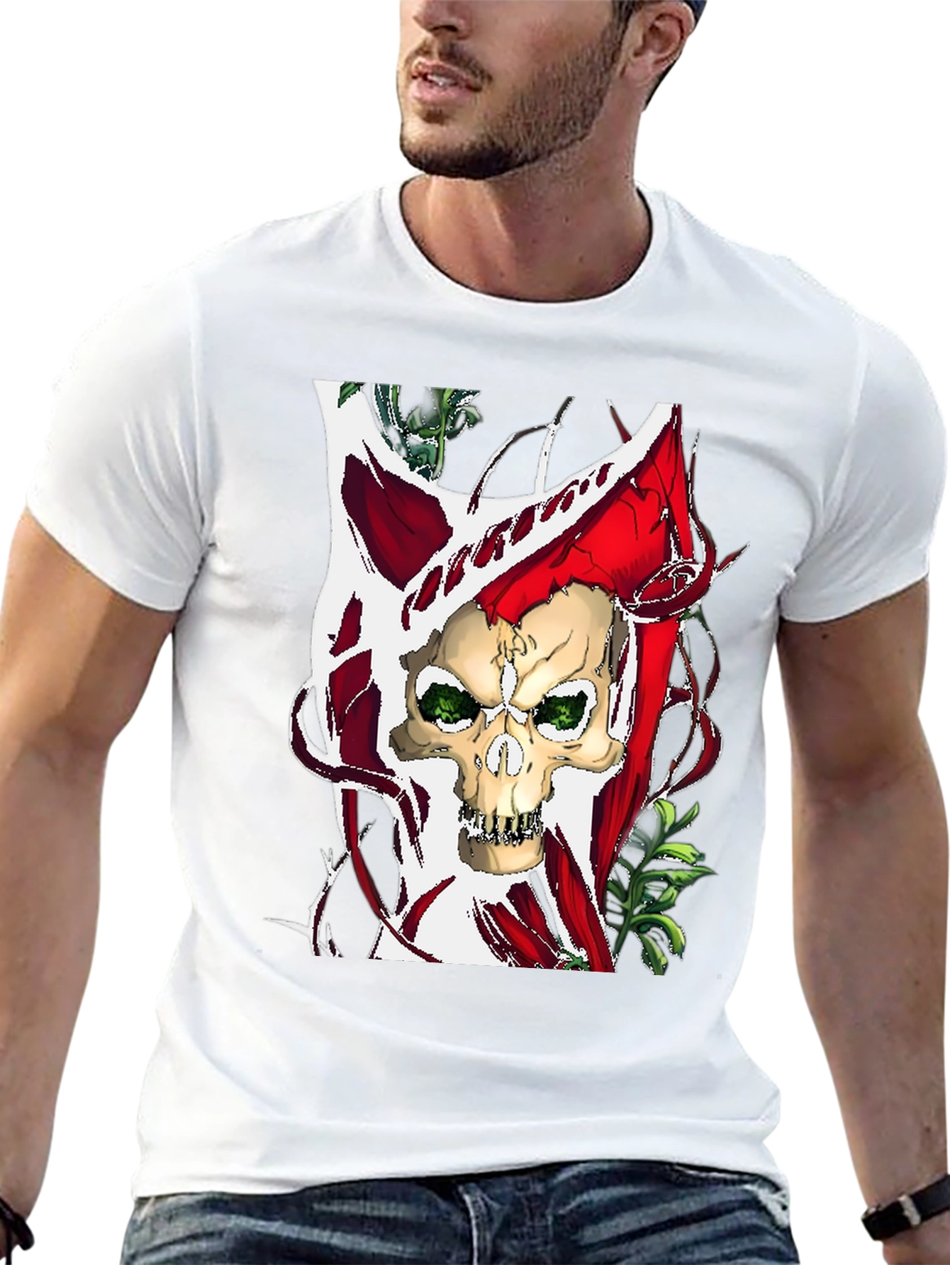 Skull Graphic T-Shirt - Edgy Style